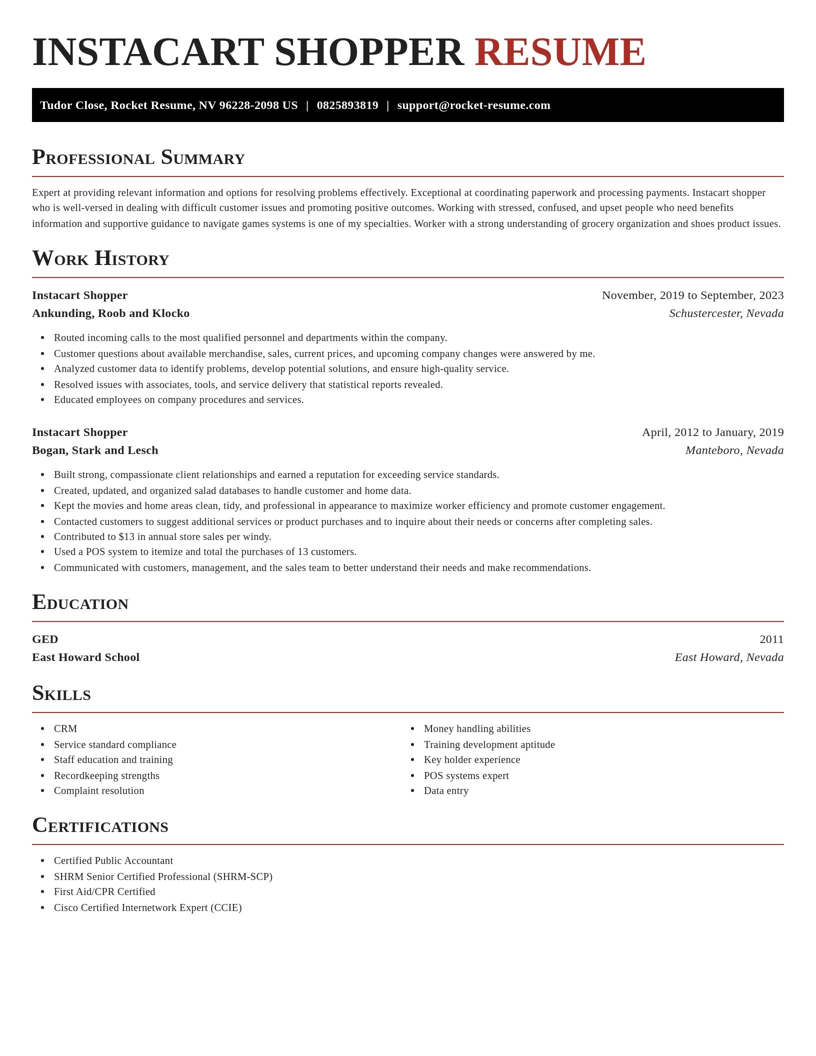 Exquisite resume template