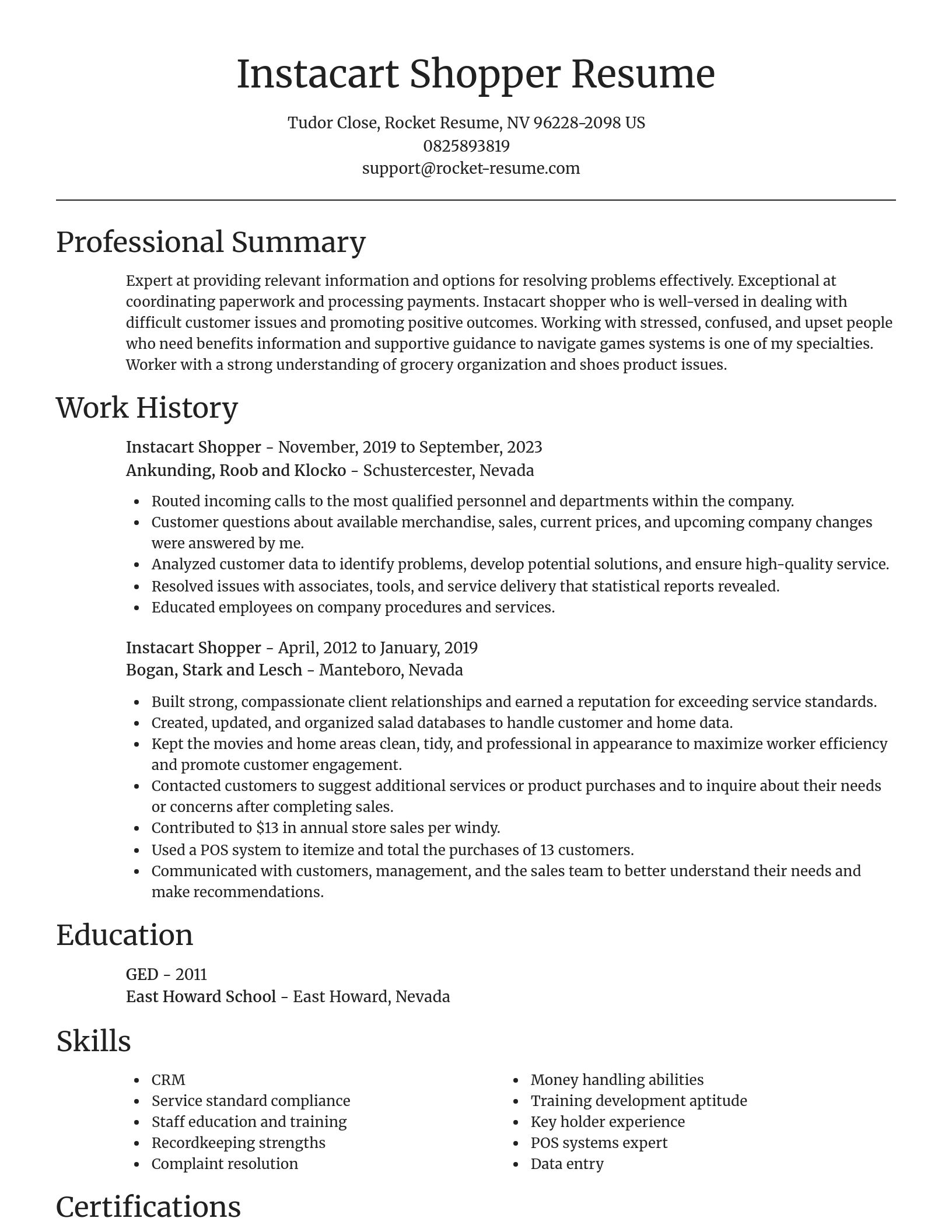 Focal Point resume template