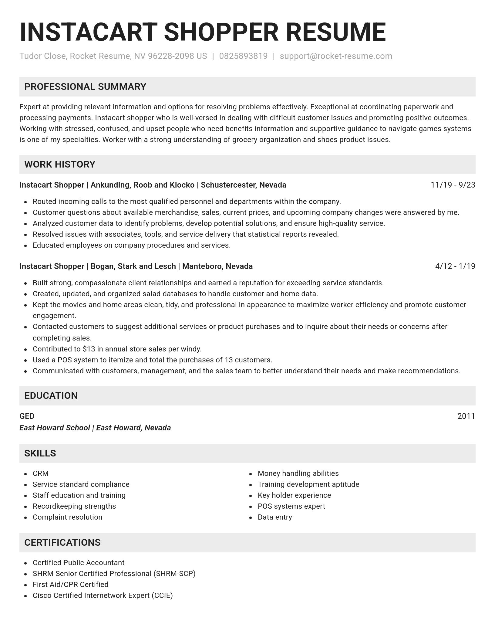 Genius resume template
