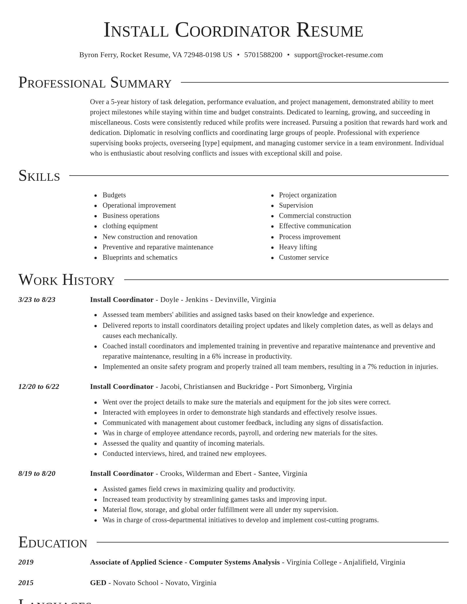 Director resume template