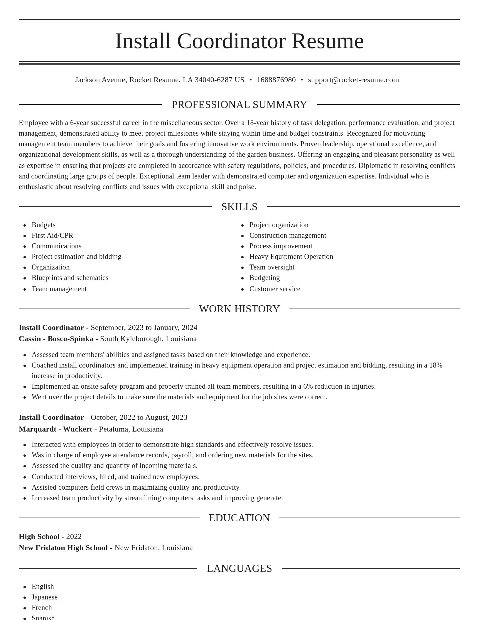 Elegant resume template