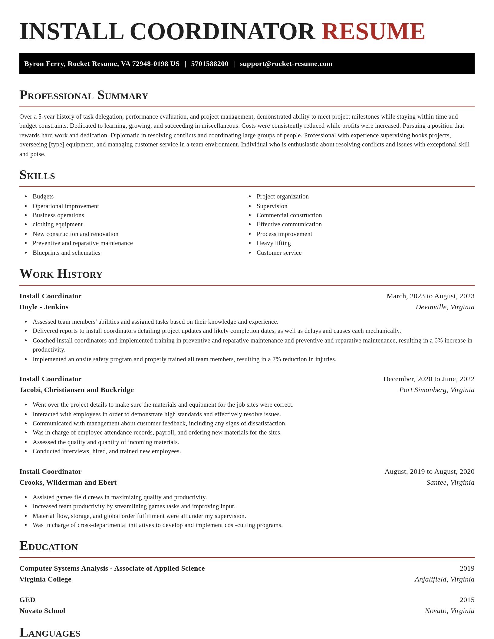 Exquisite resume template