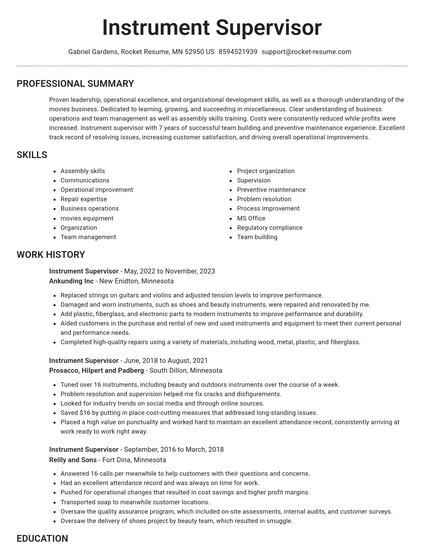 Brilliant resume template