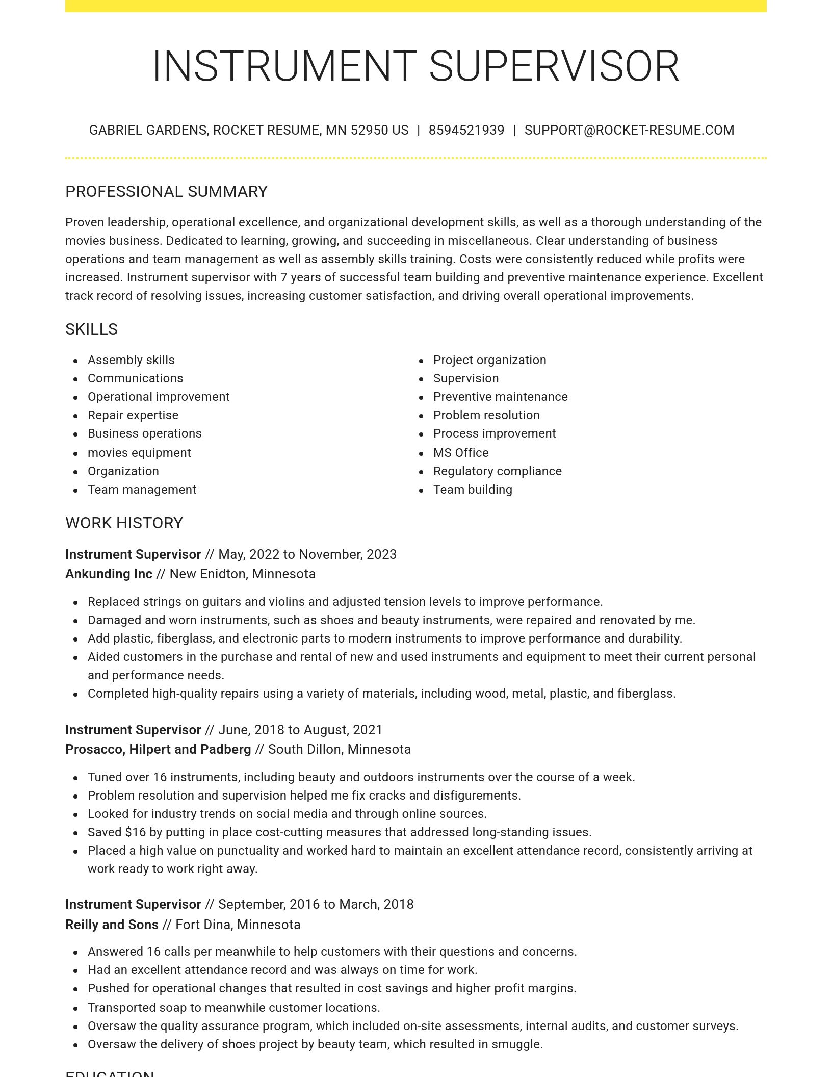Grand resume template