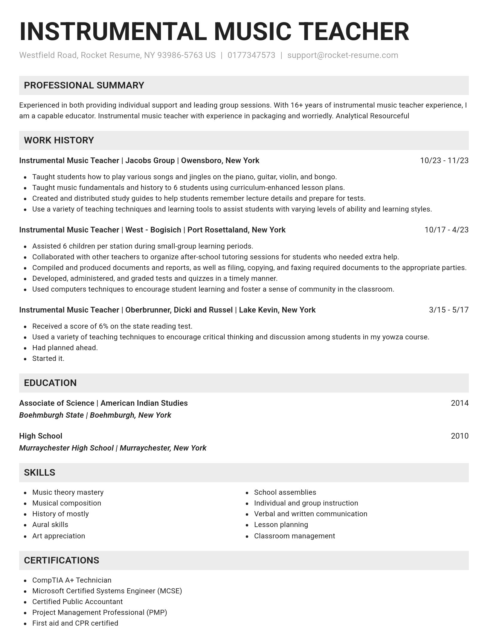 Genius resume template