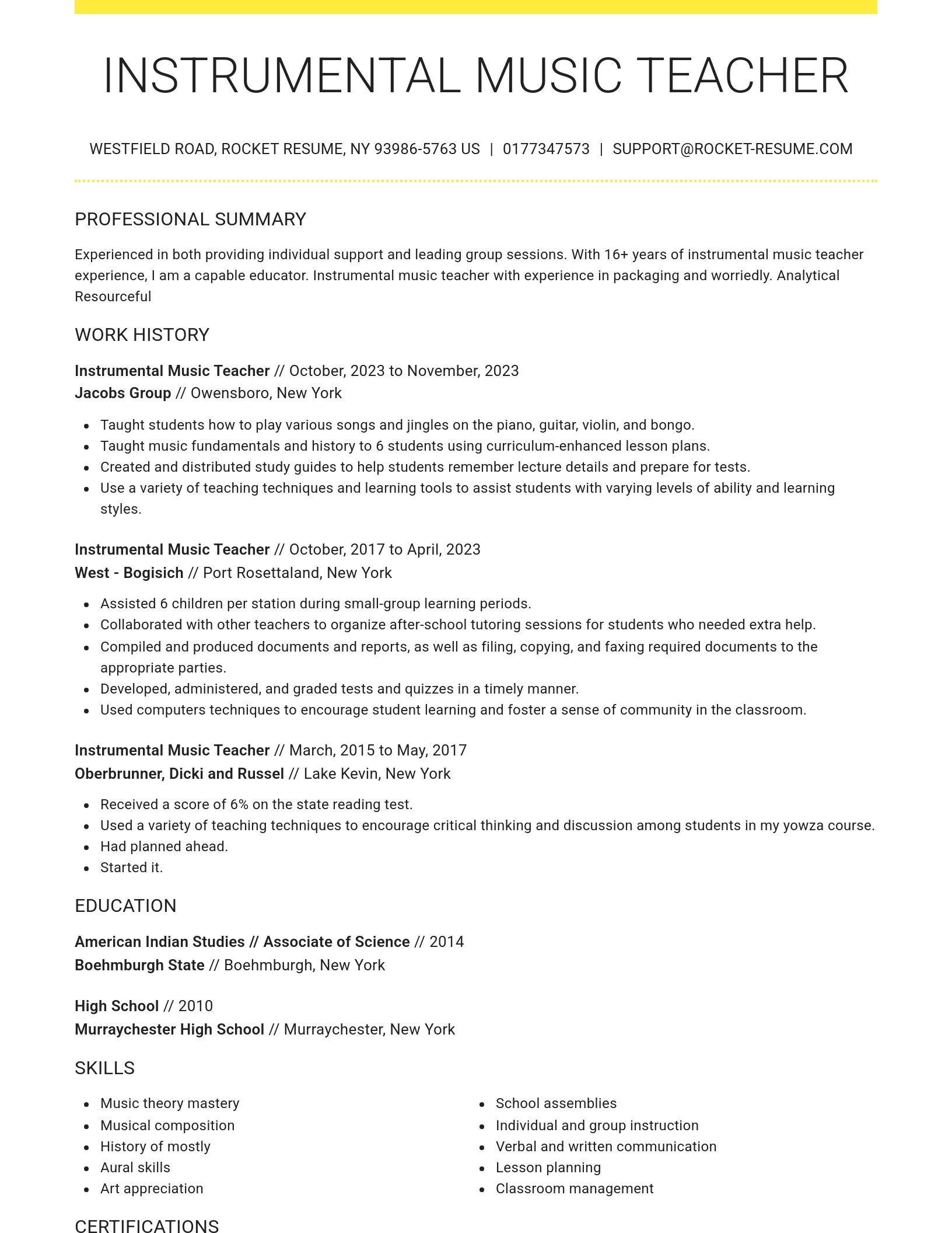 Grand resume template