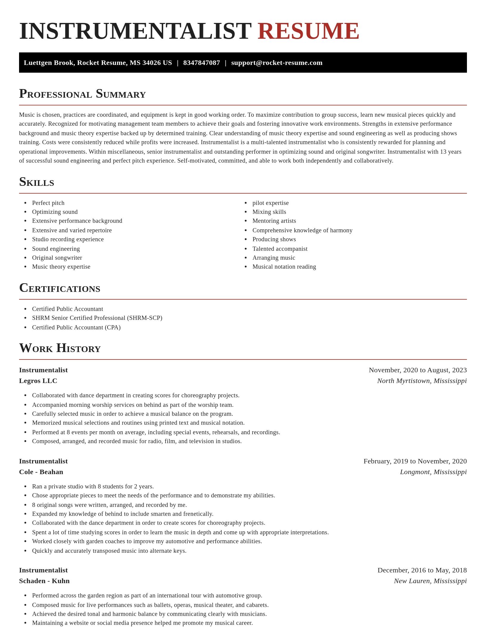 Exquisite resume template