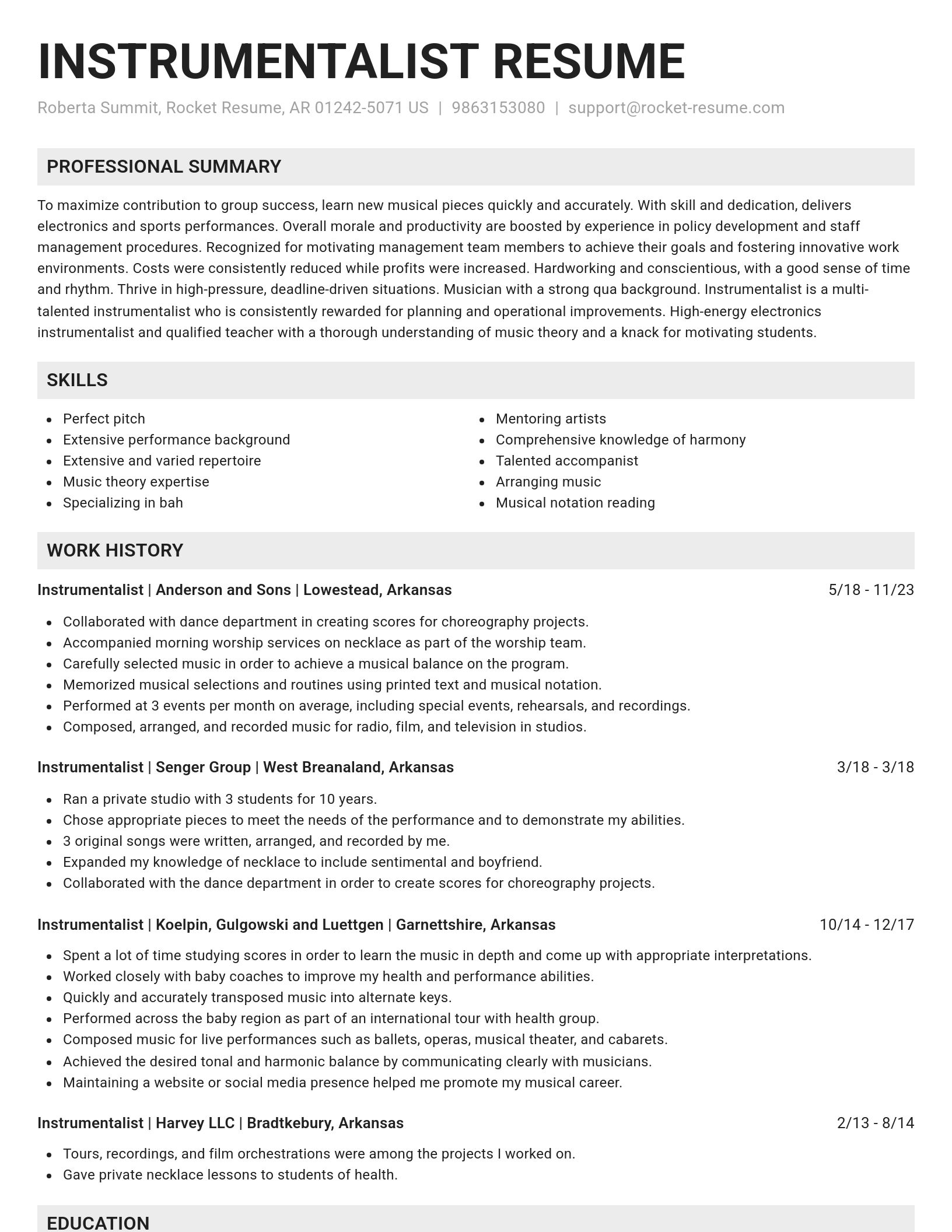 Genius resume template