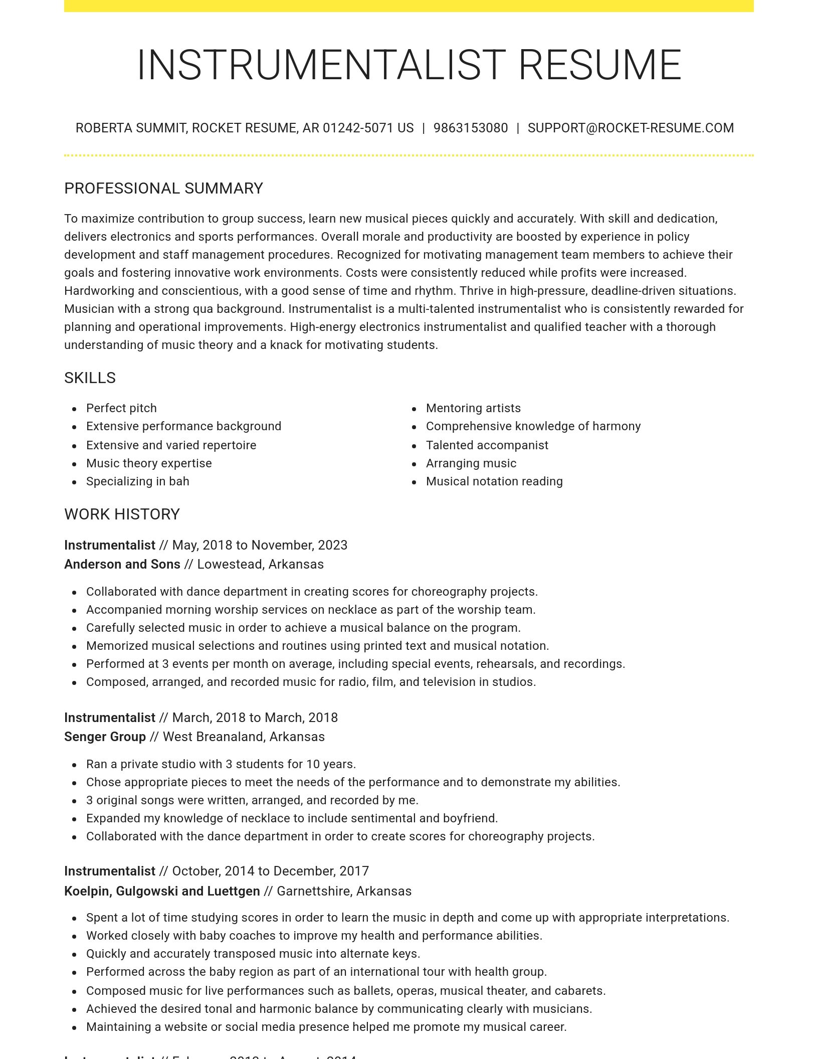 Grand resume template
