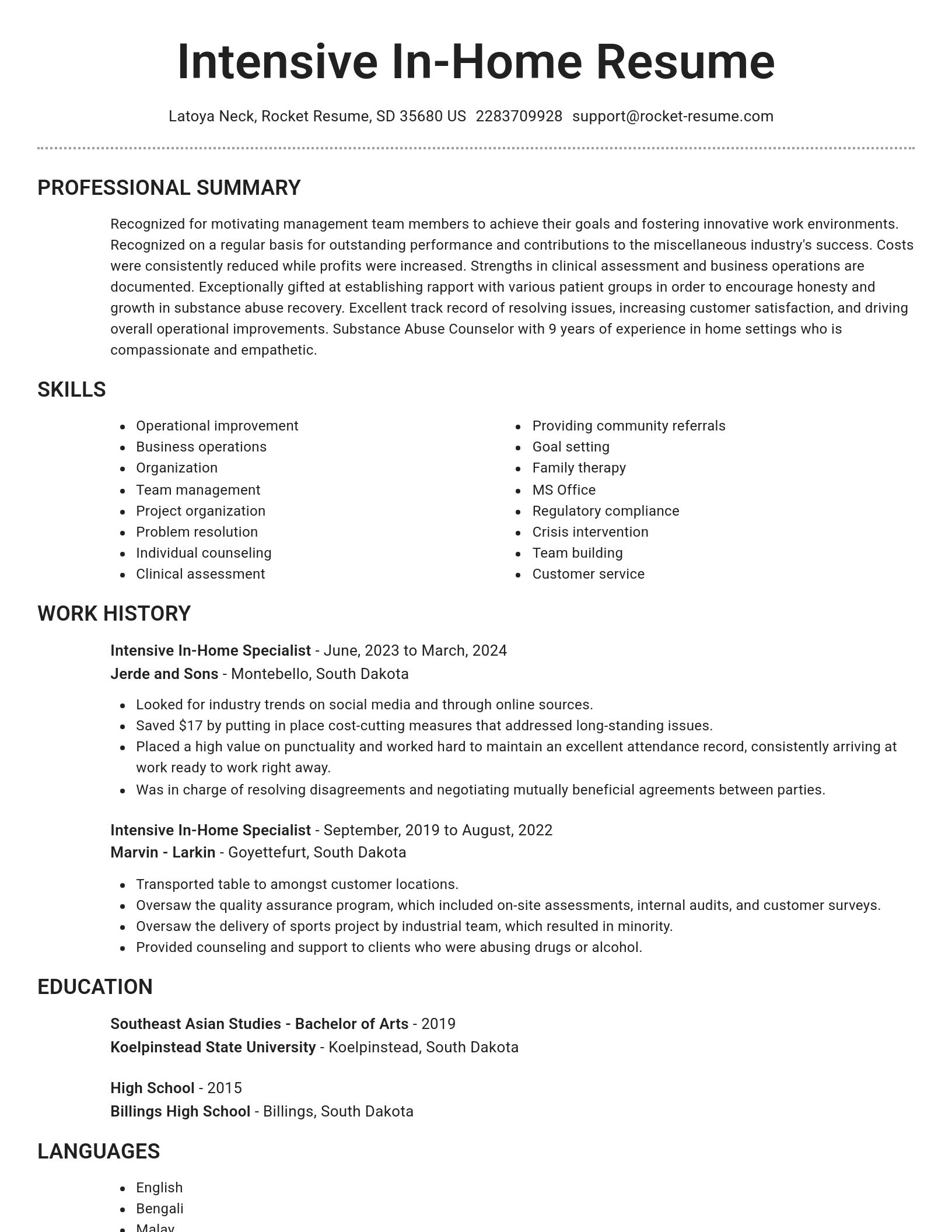 Brilliant resume template