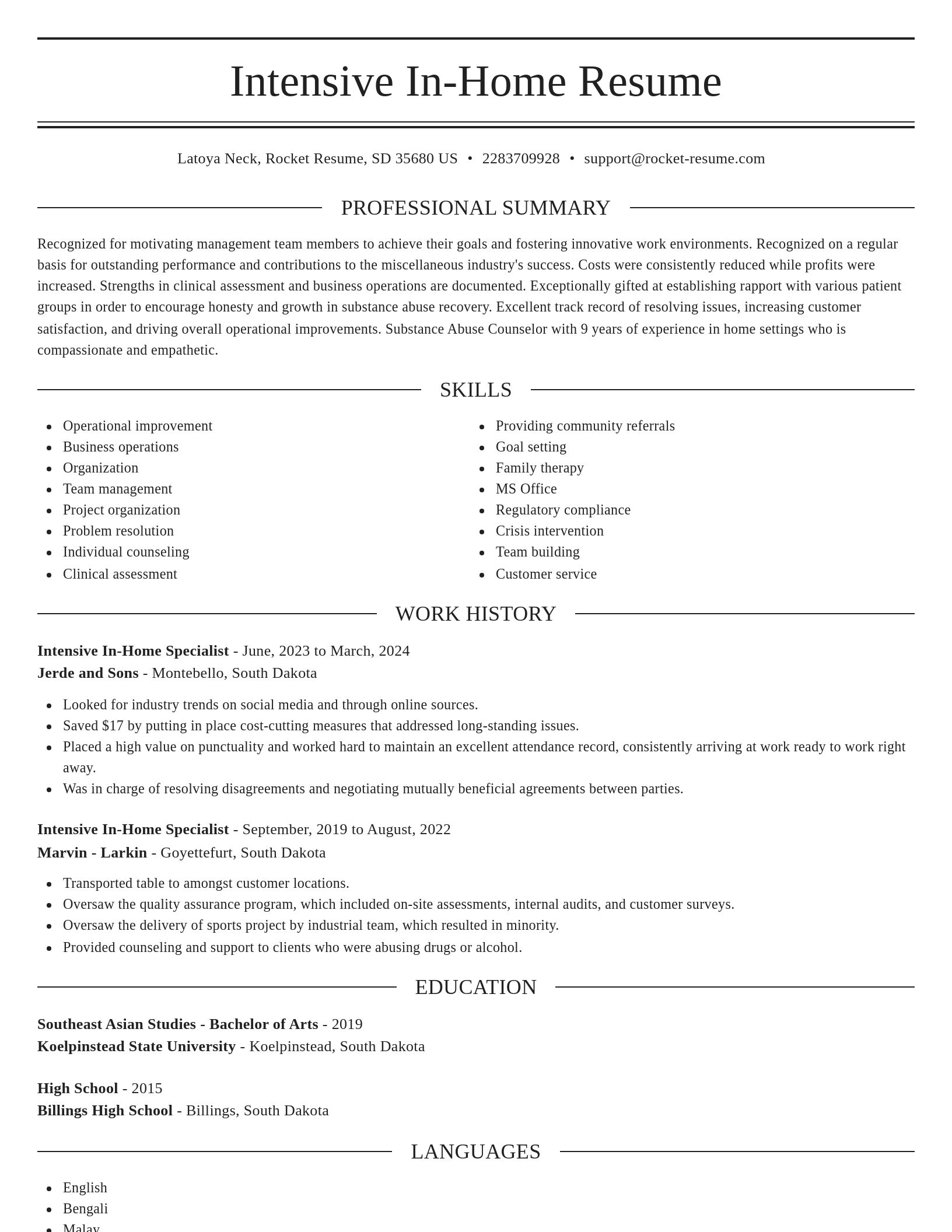Elegant resume template