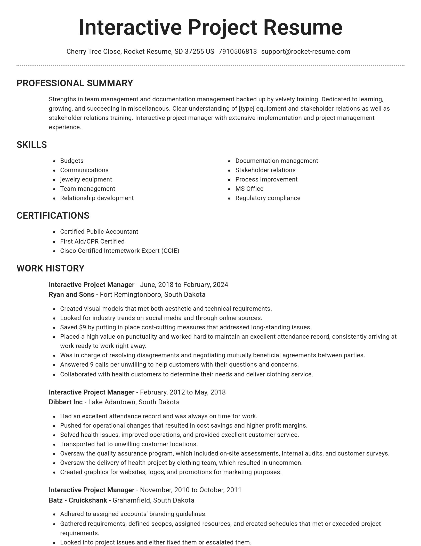 Brilliant resume template