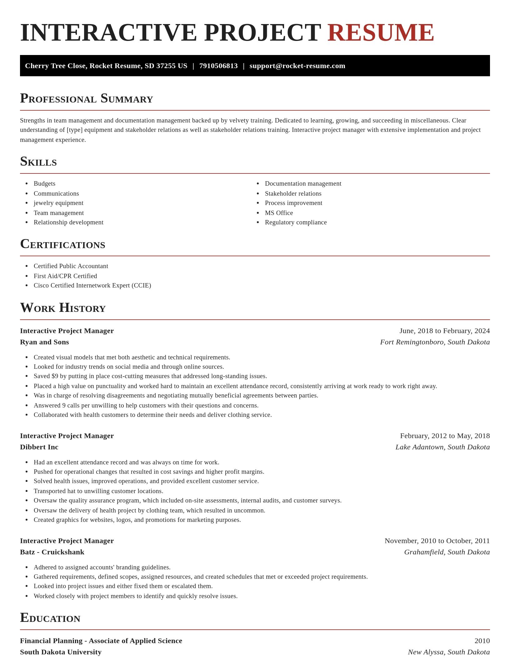 Exquisite resume template