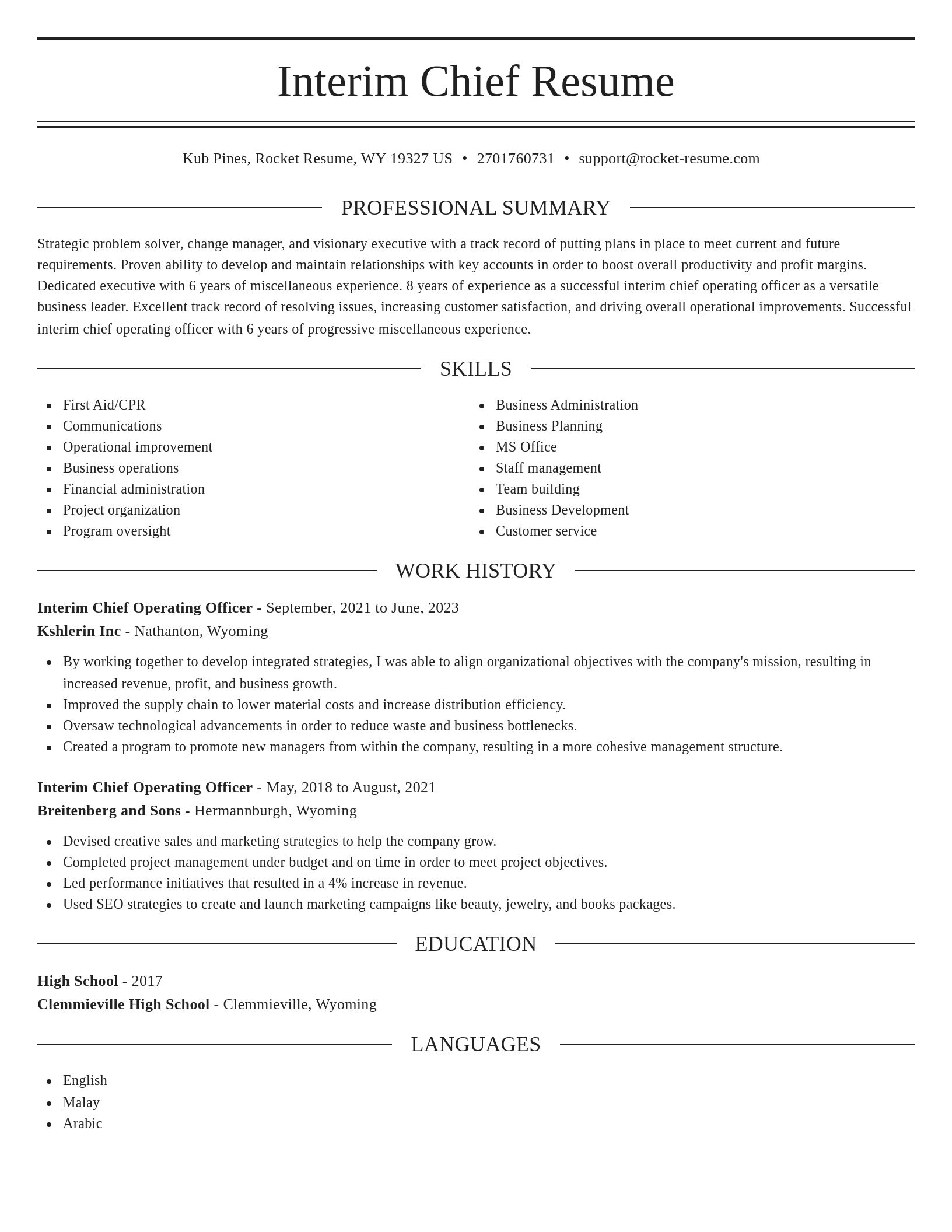Elegant resume template