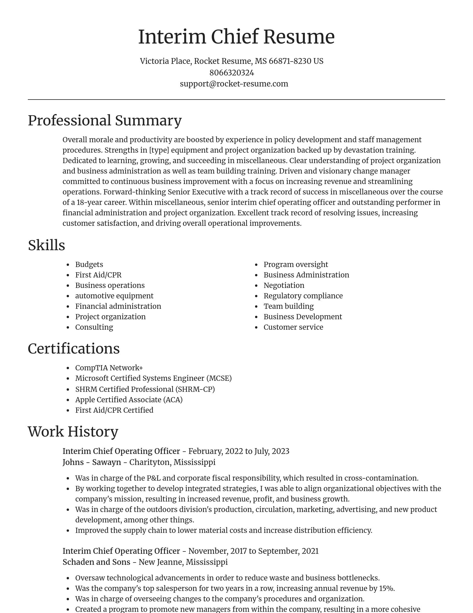 Focal Point resume template