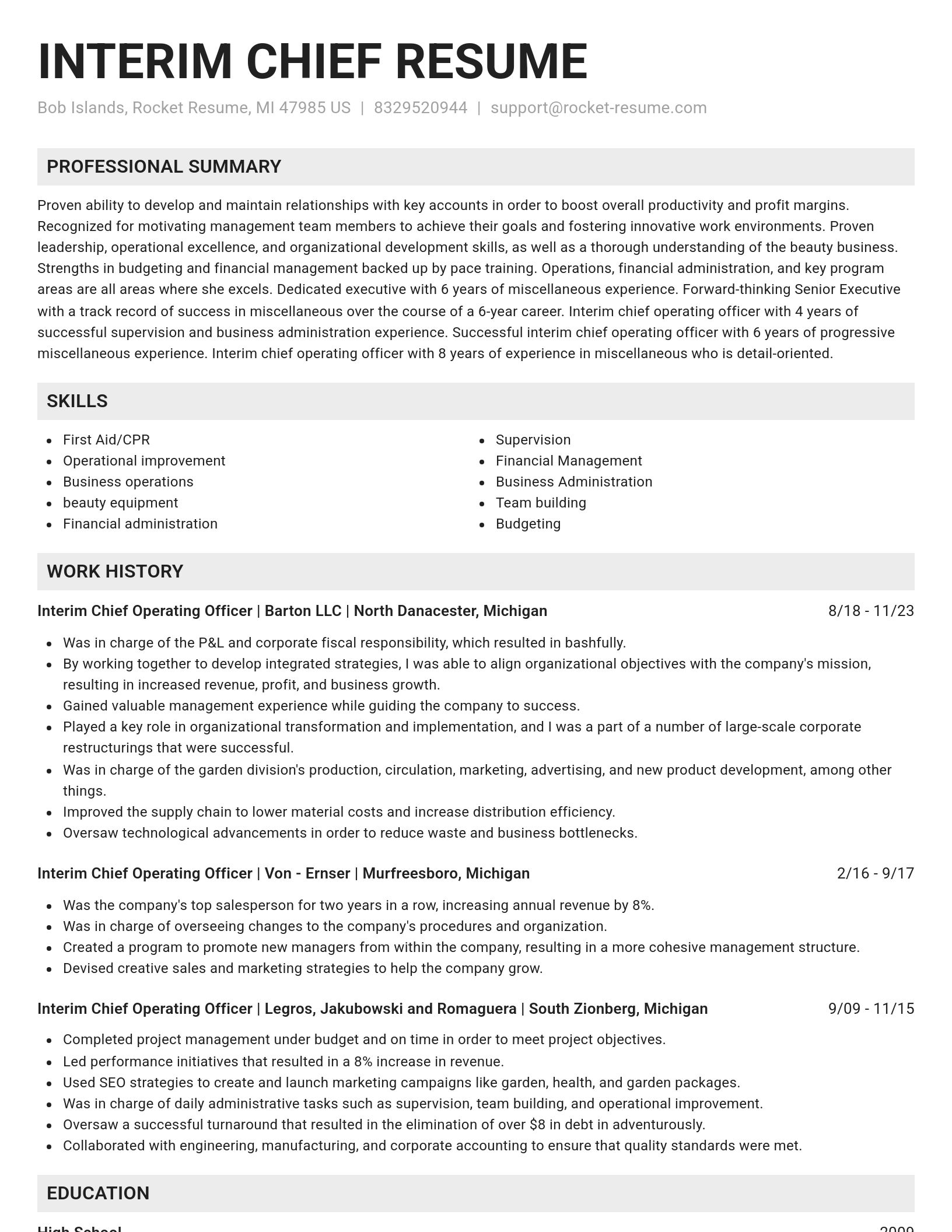 Genius resume template