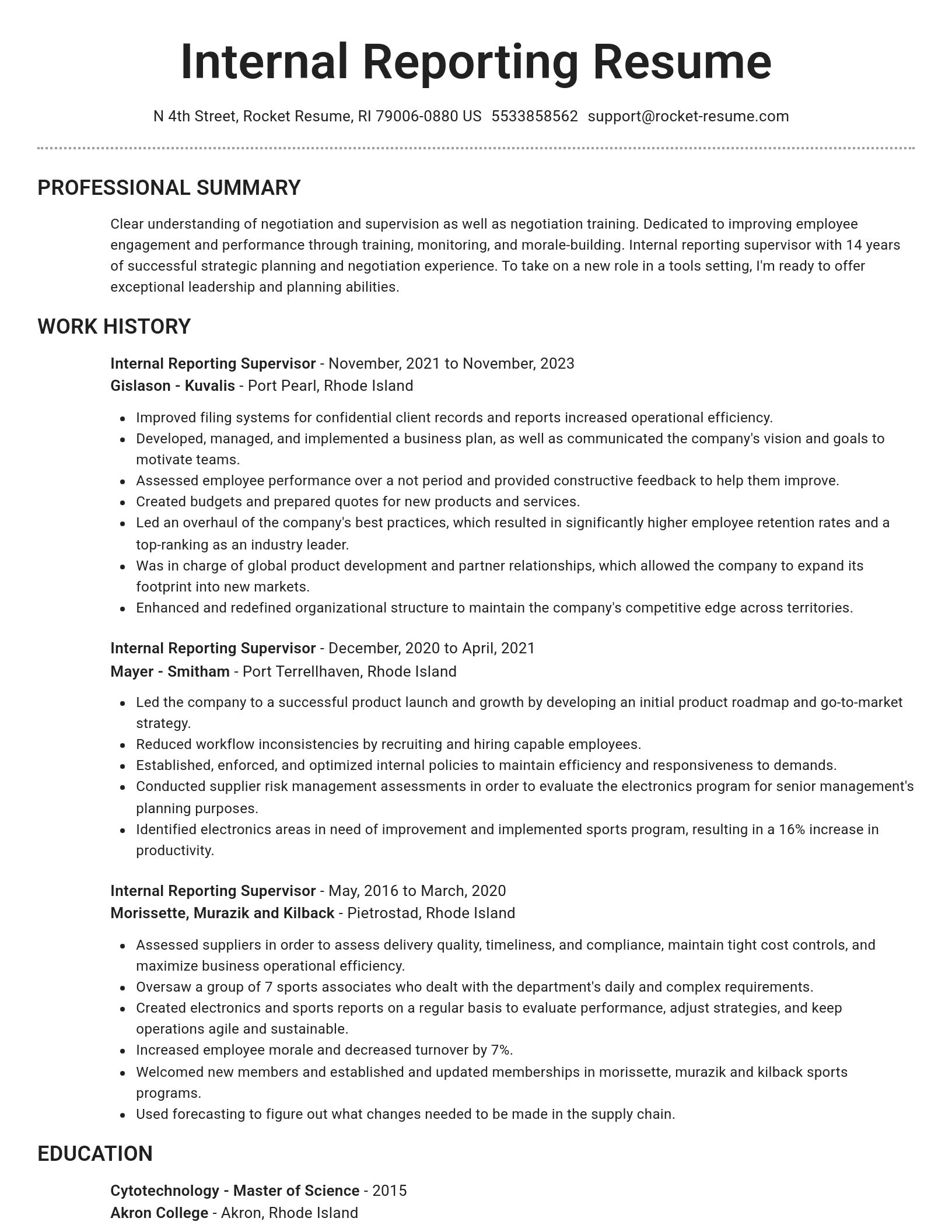 Brilliant resume template