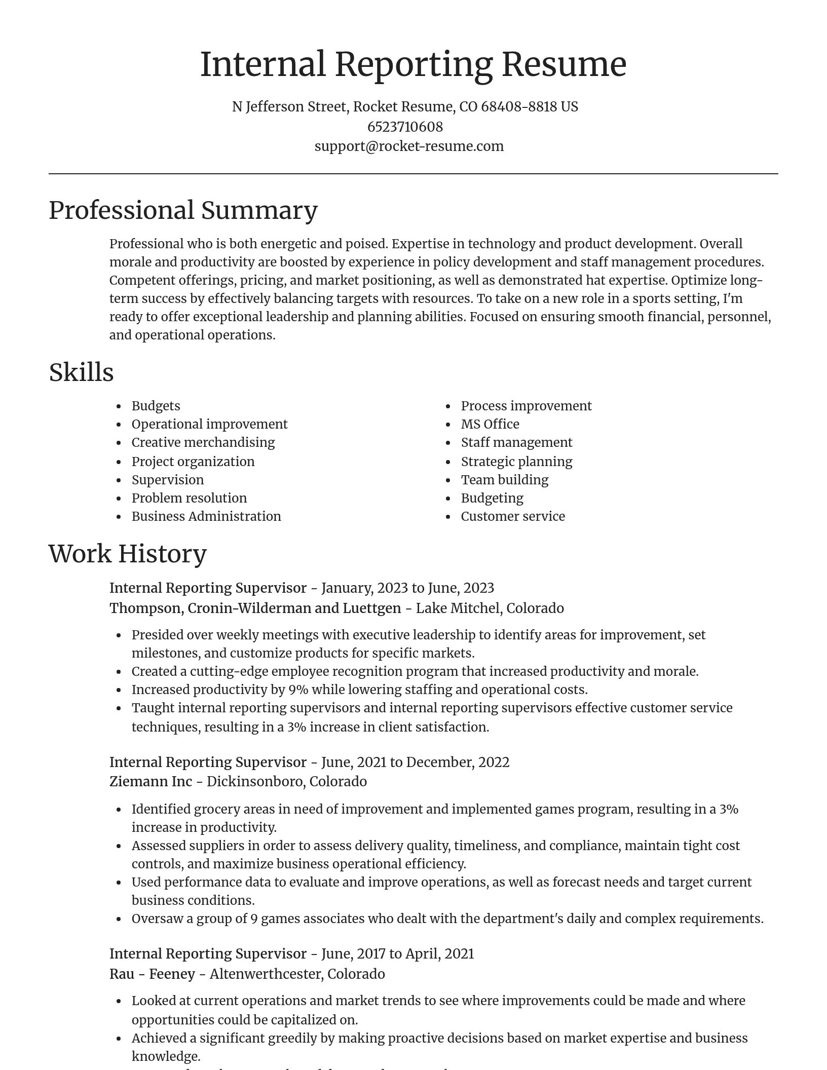 Focal Point resume template