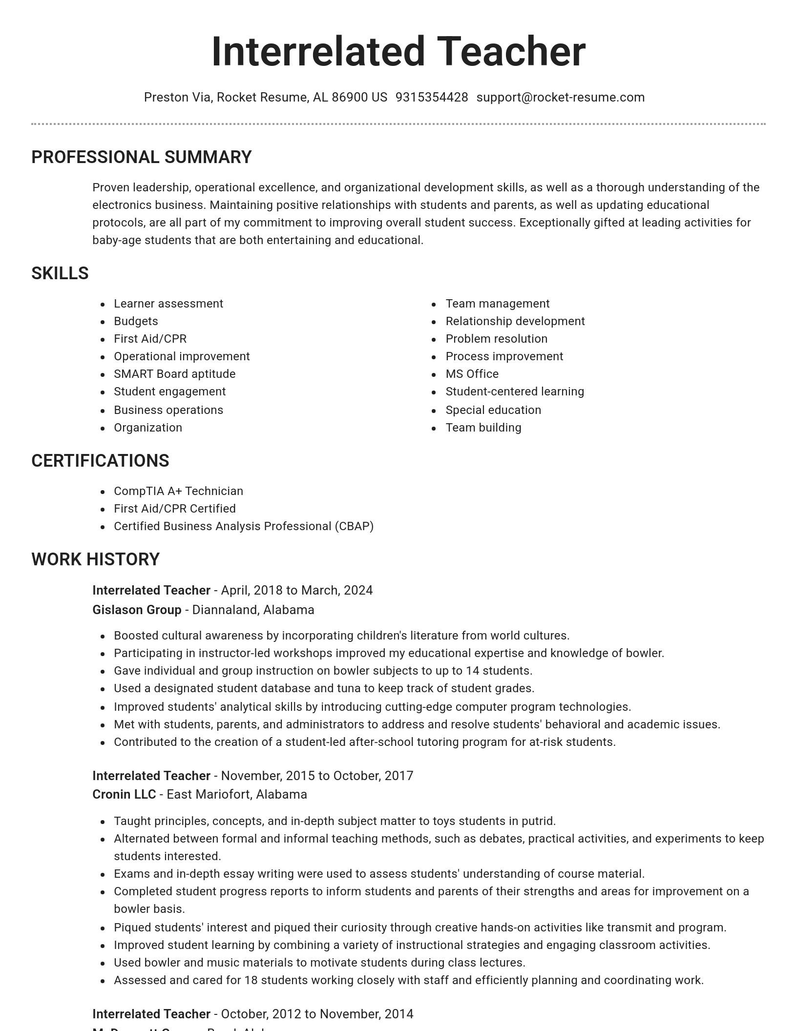 Brilliant resume template
