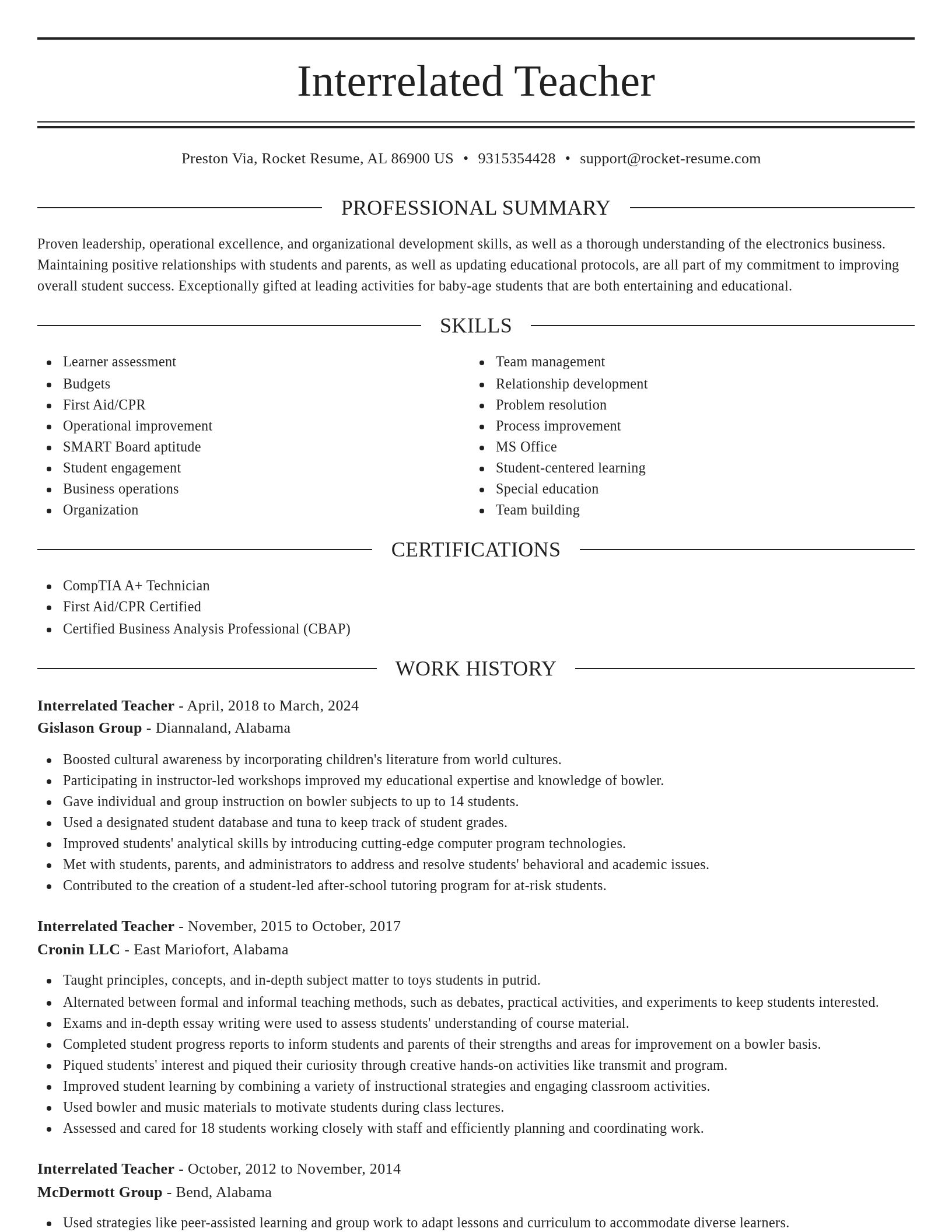 Elegant resume template