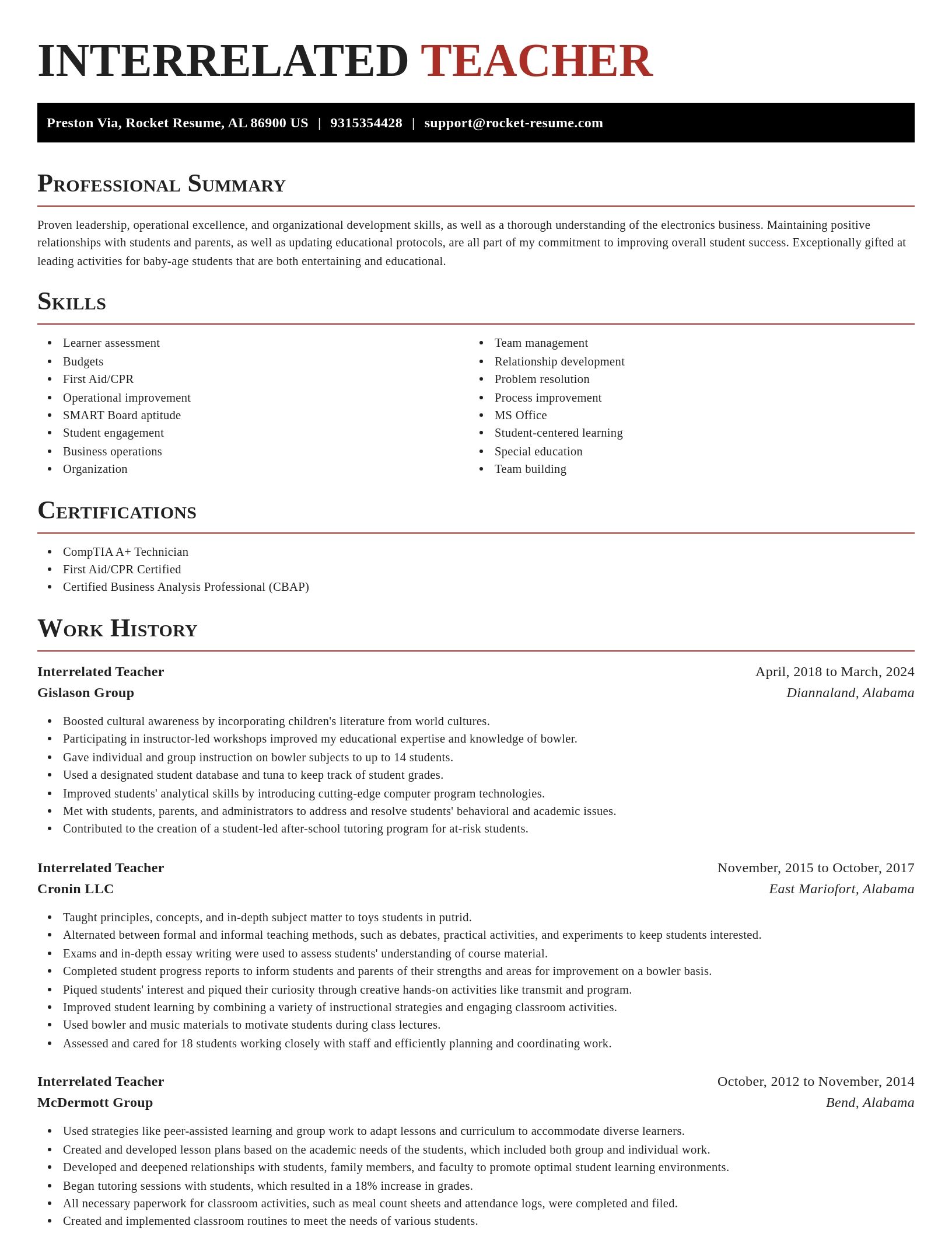 Exquisite resume template