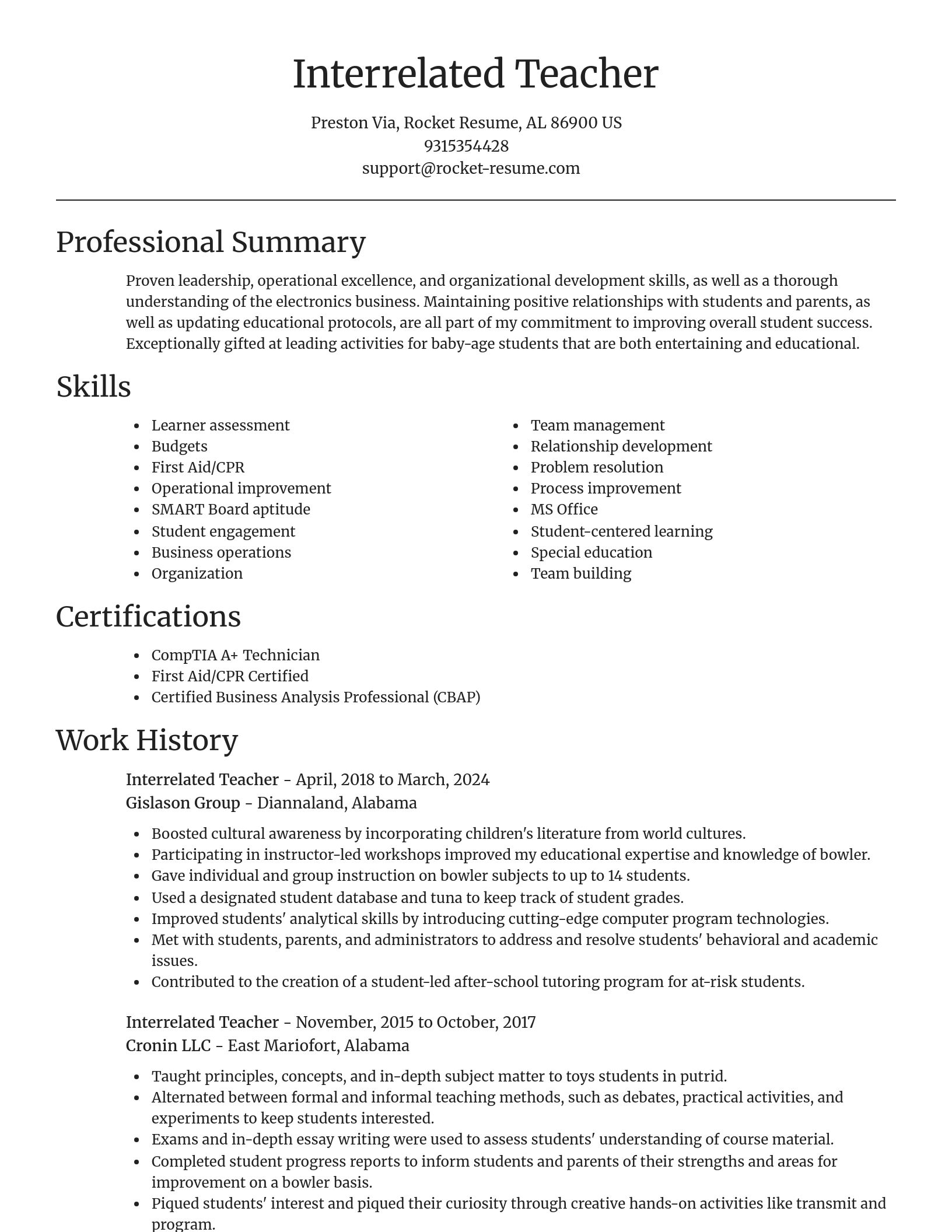 Focal Point resume template