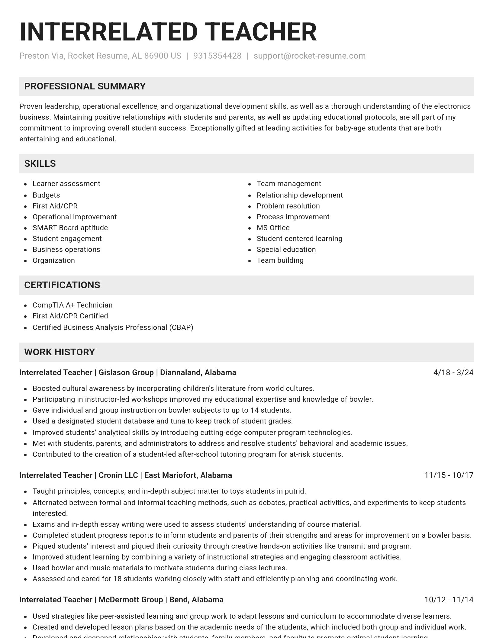 Genius resume template