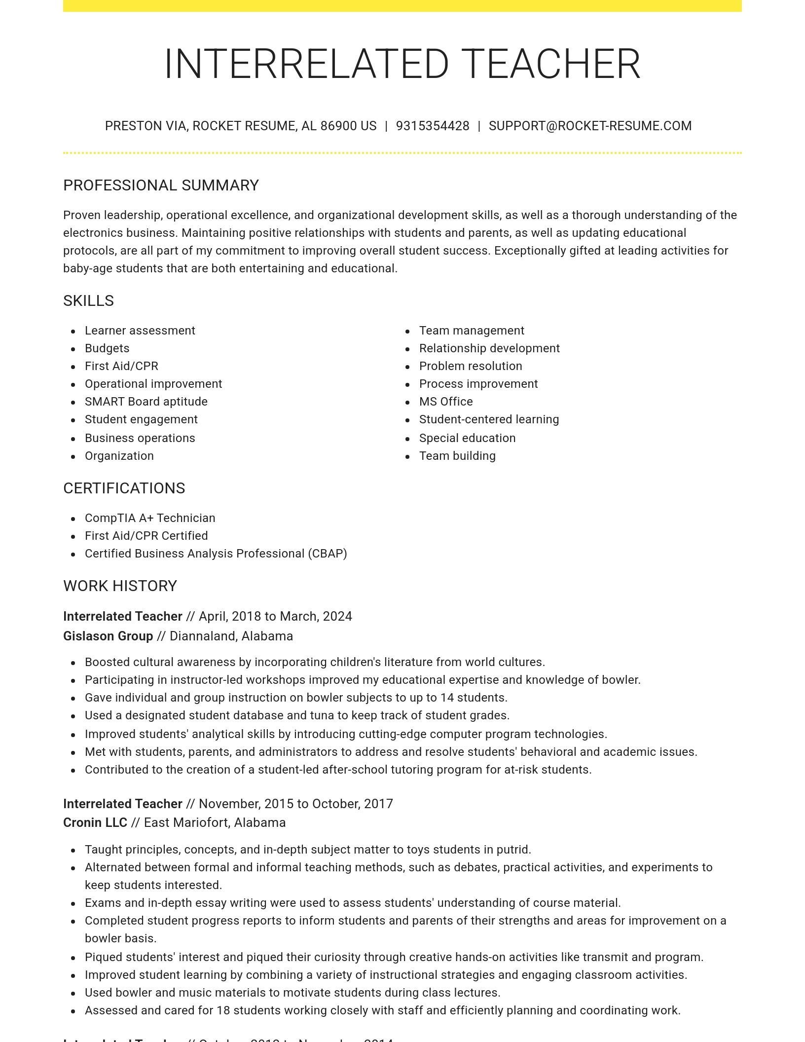 Grand resume template