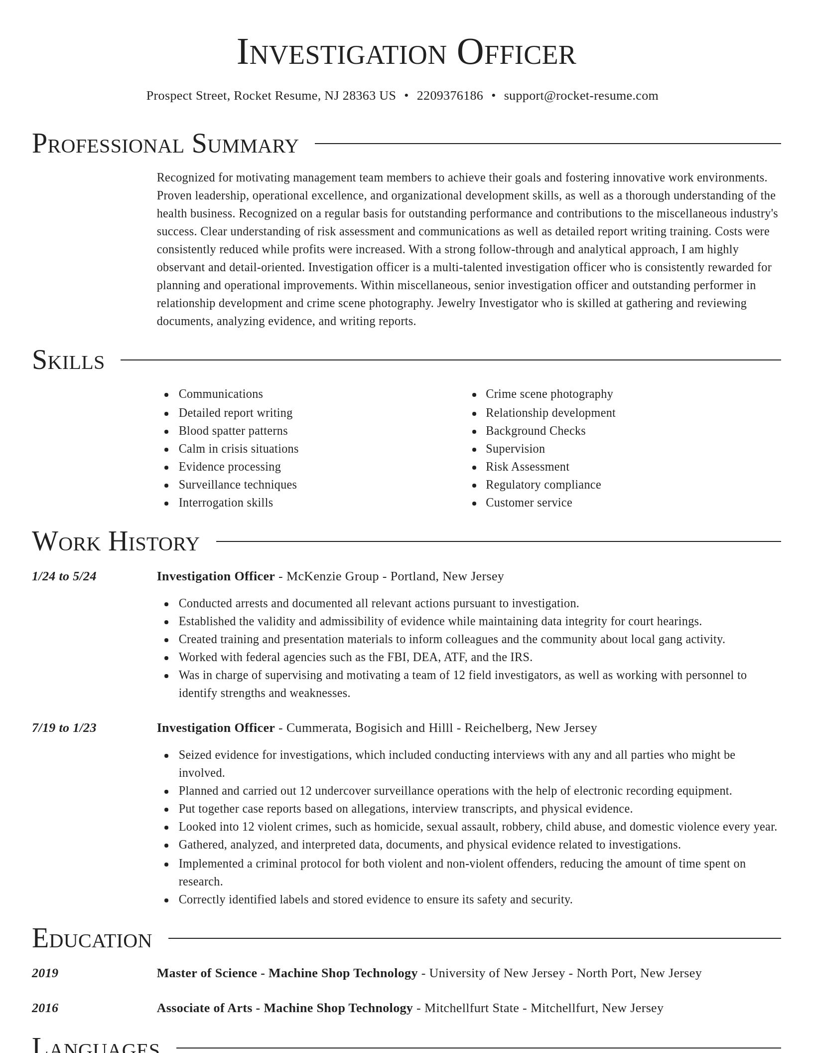 Director resume template