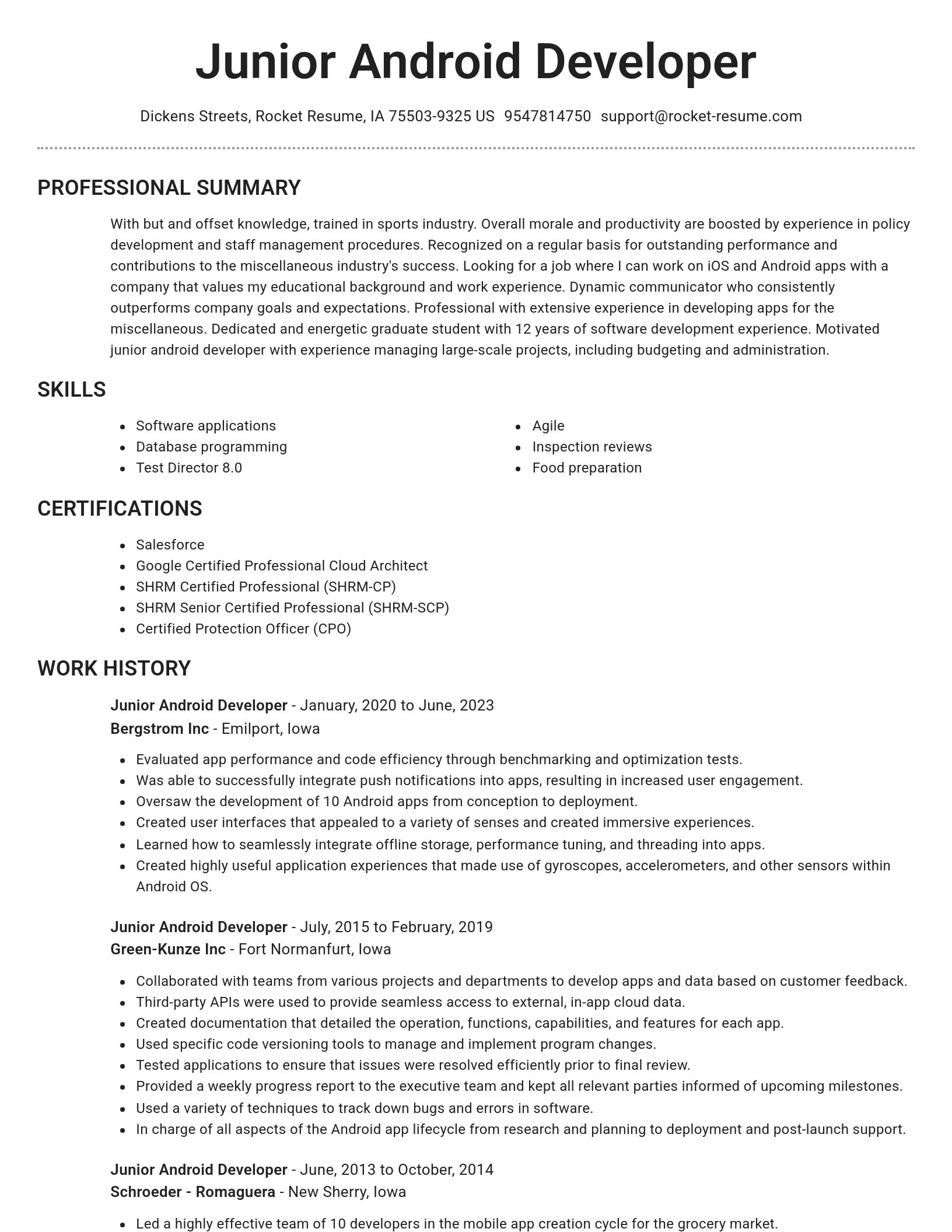 Brilliant resume template