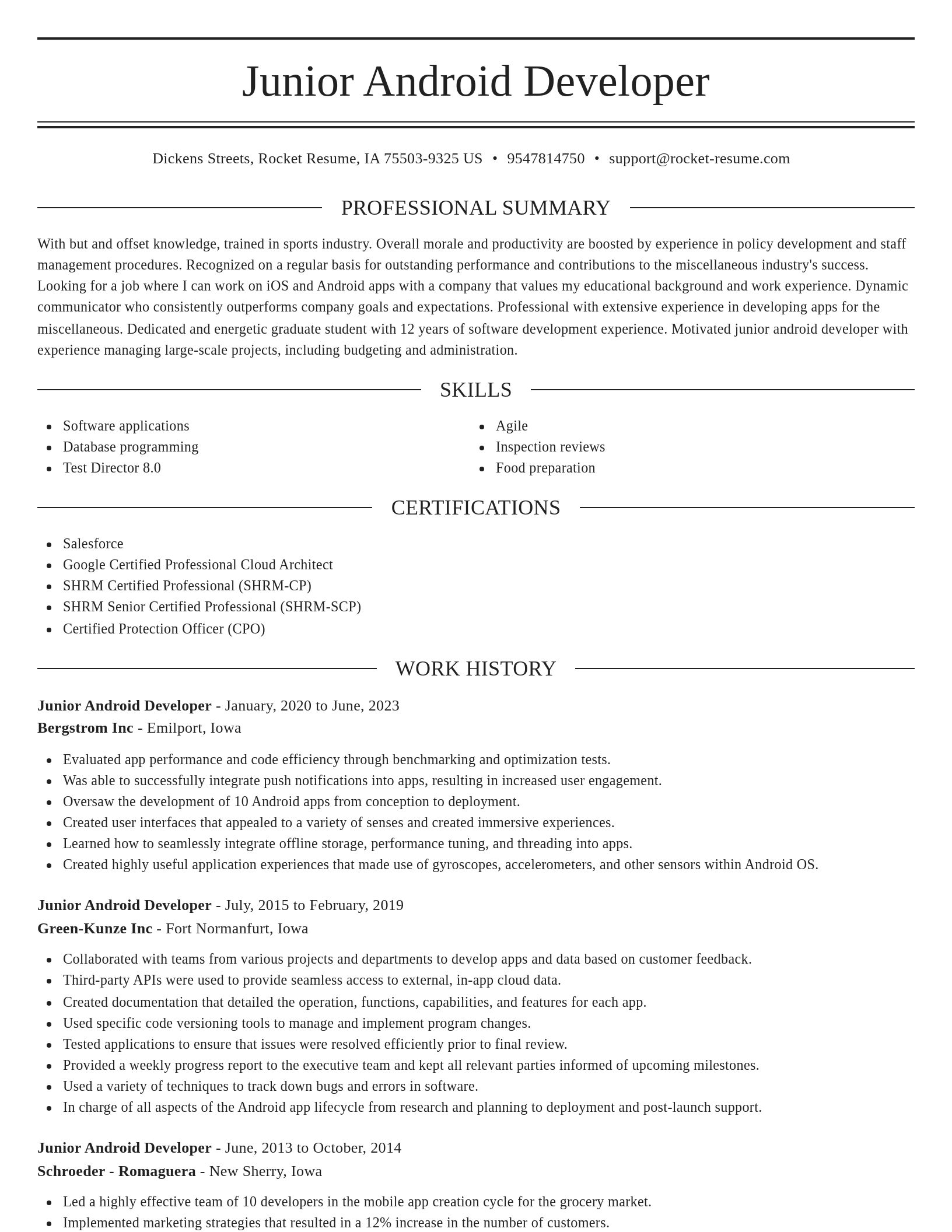 Elegant resume template