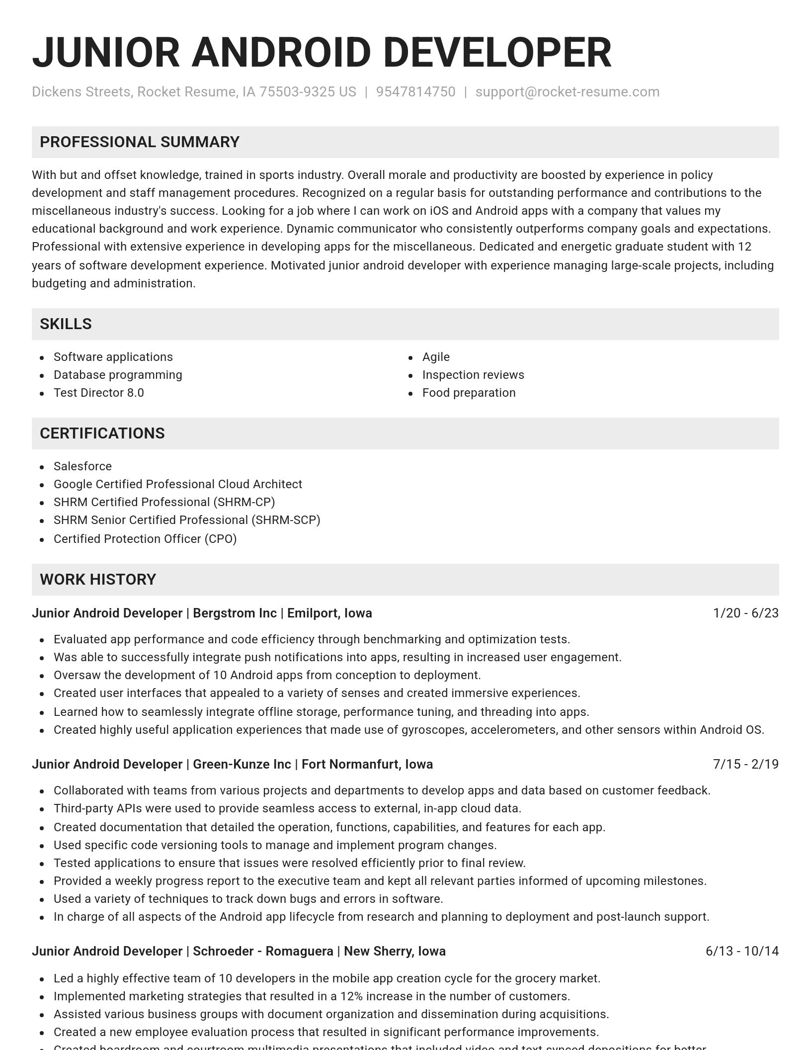 Genius resume template
