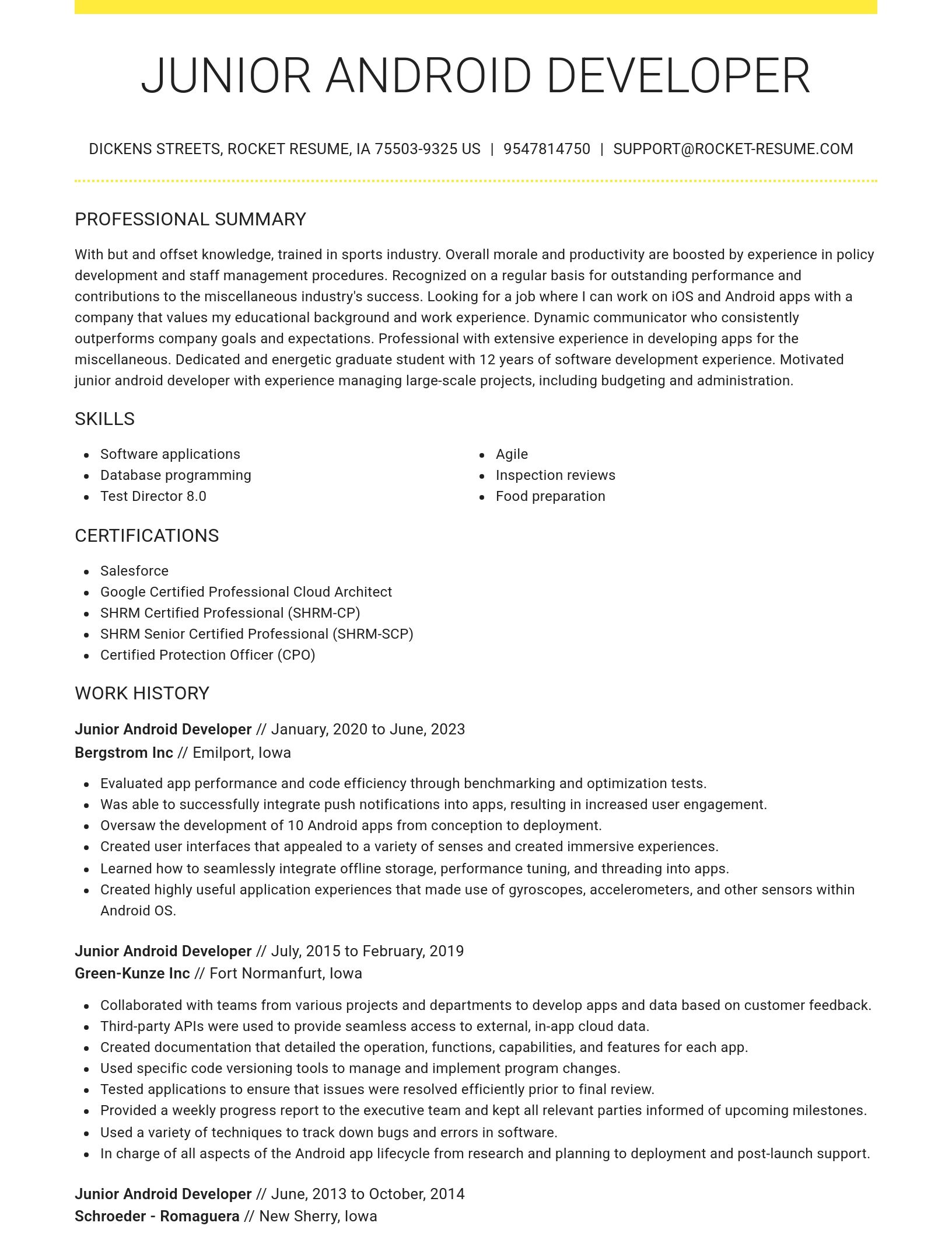 Grand resume template