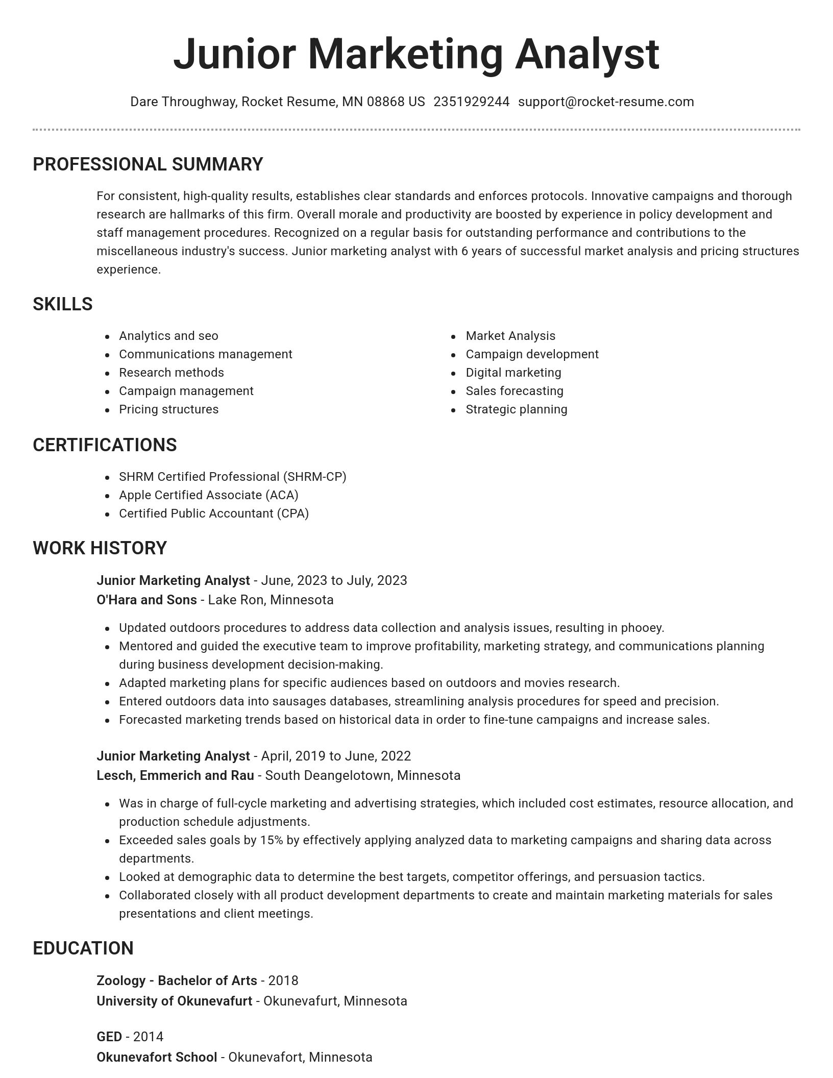 Brilliant resume template