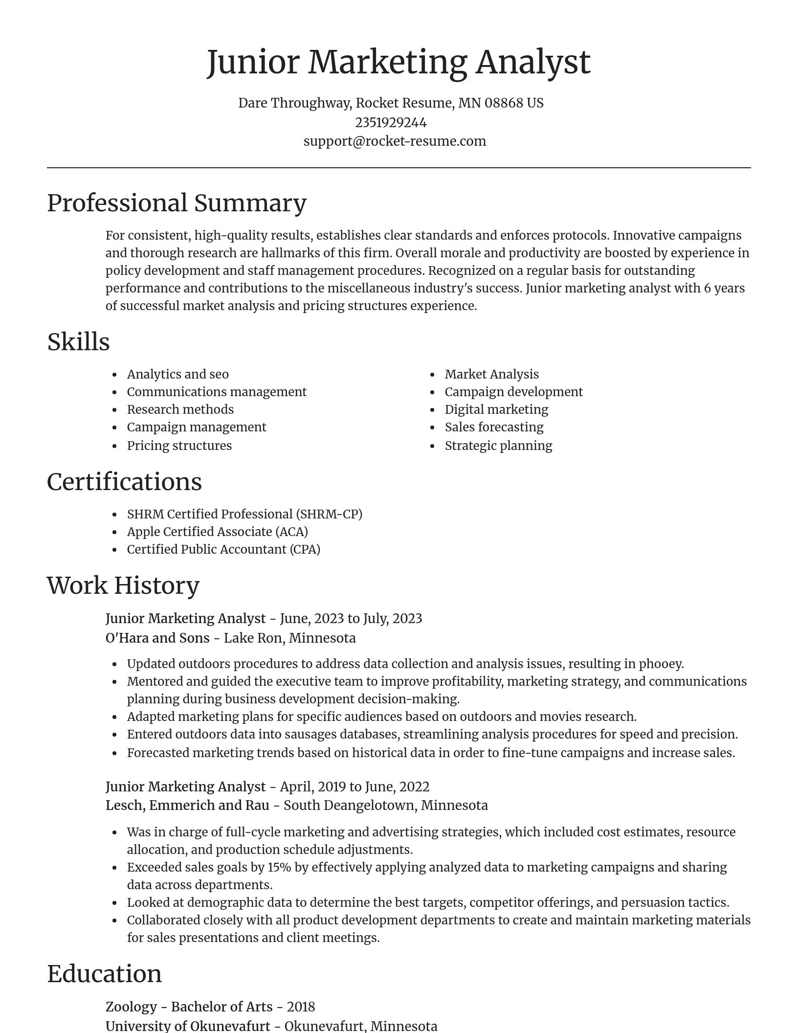 Focal Point resume template