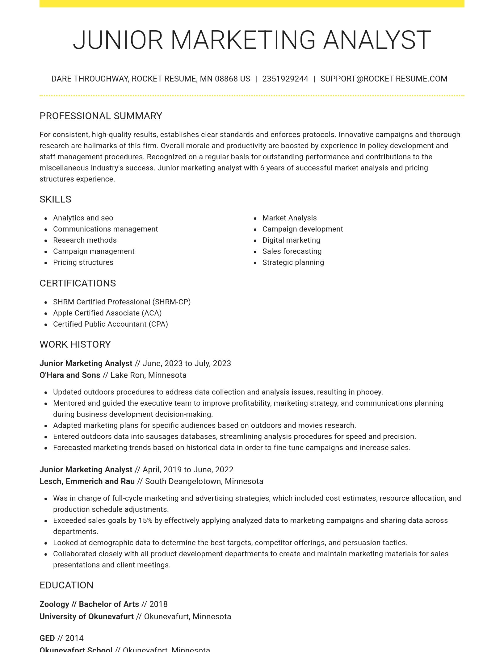 Grand resume template