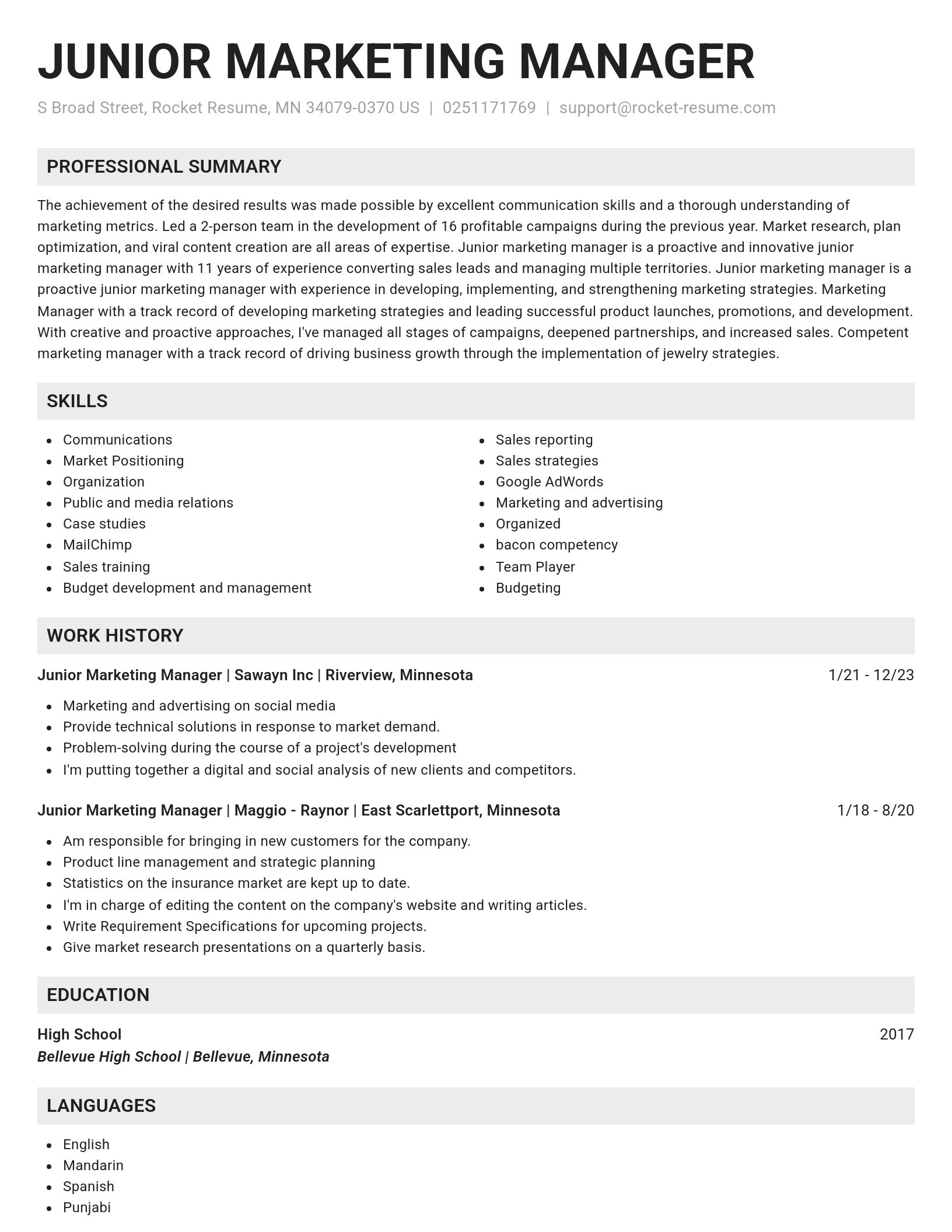Genius resume template