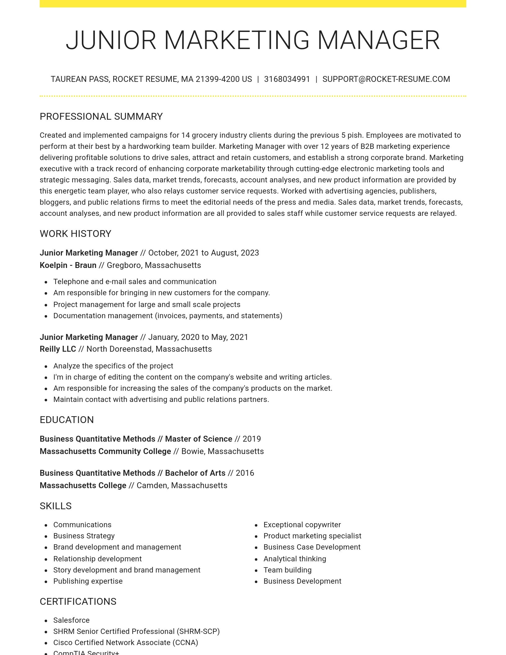 Grand resume template