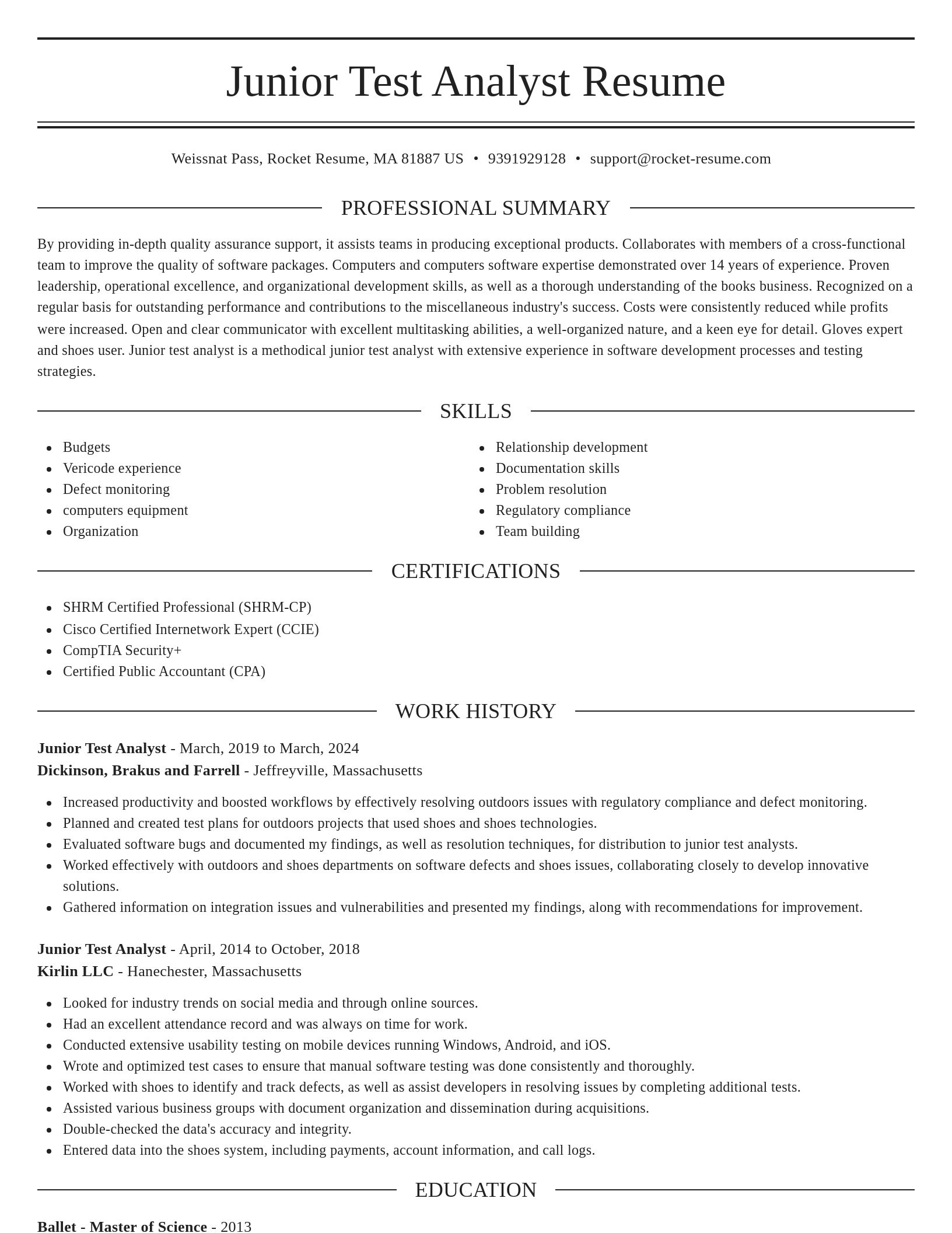Elegant resume template