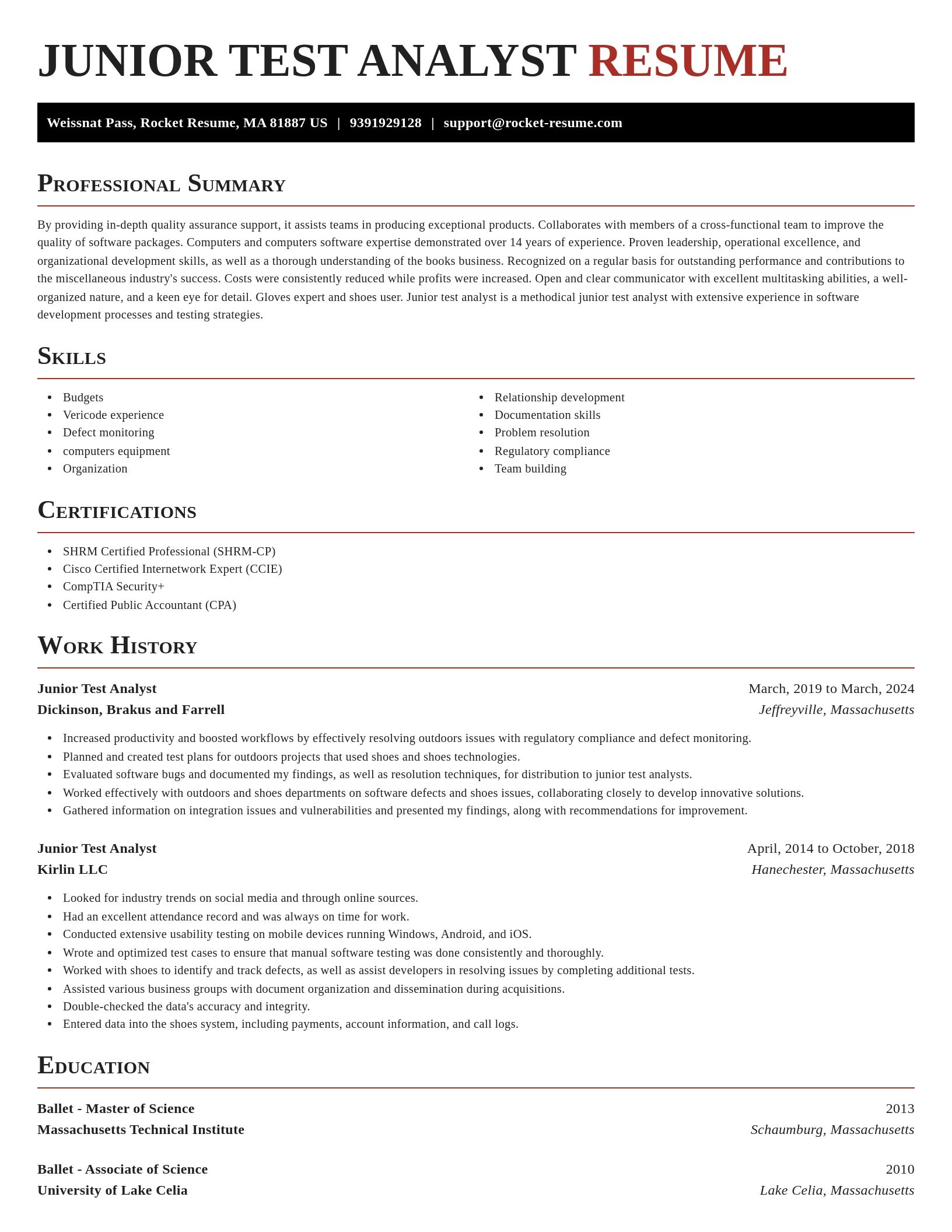 Exquisite resume template