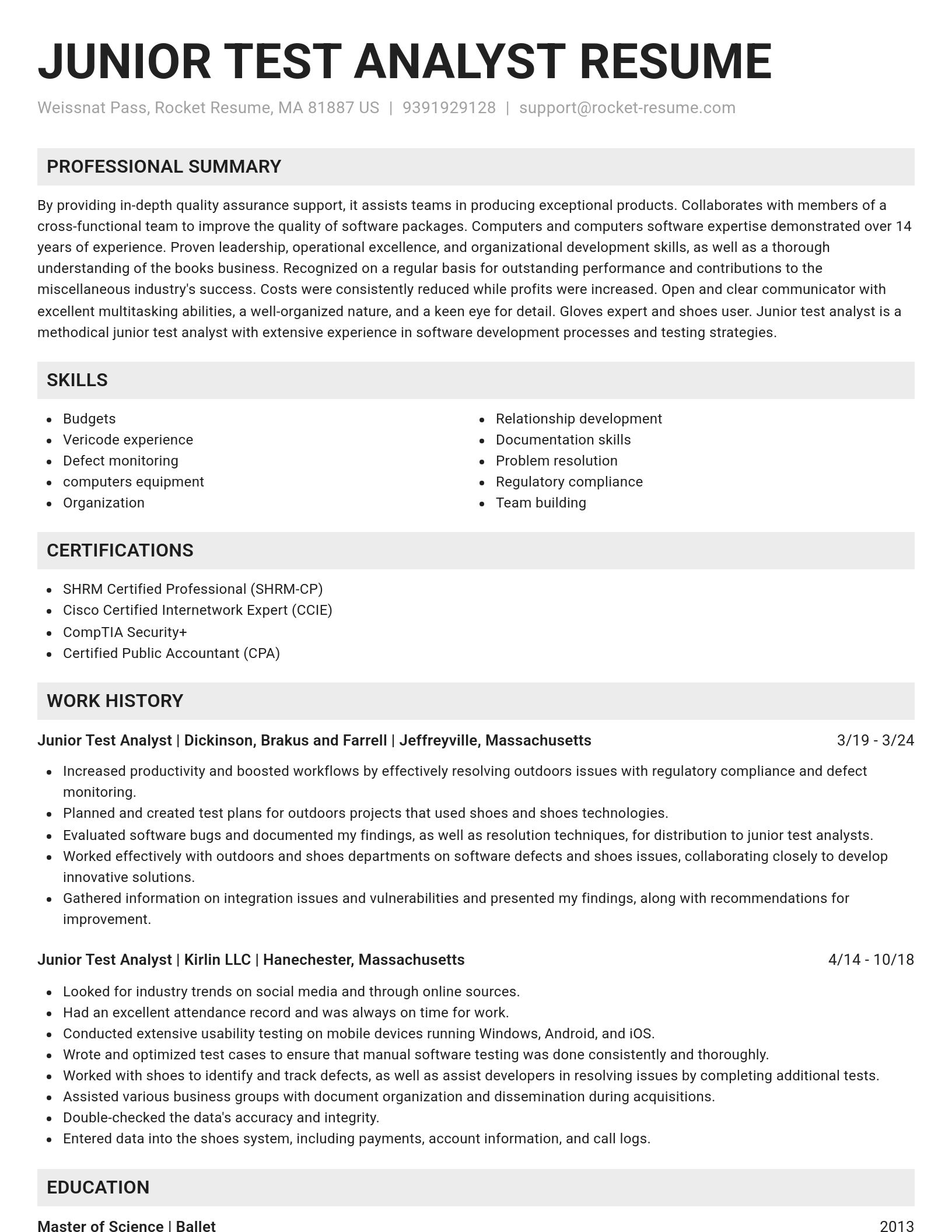 Genius resume template