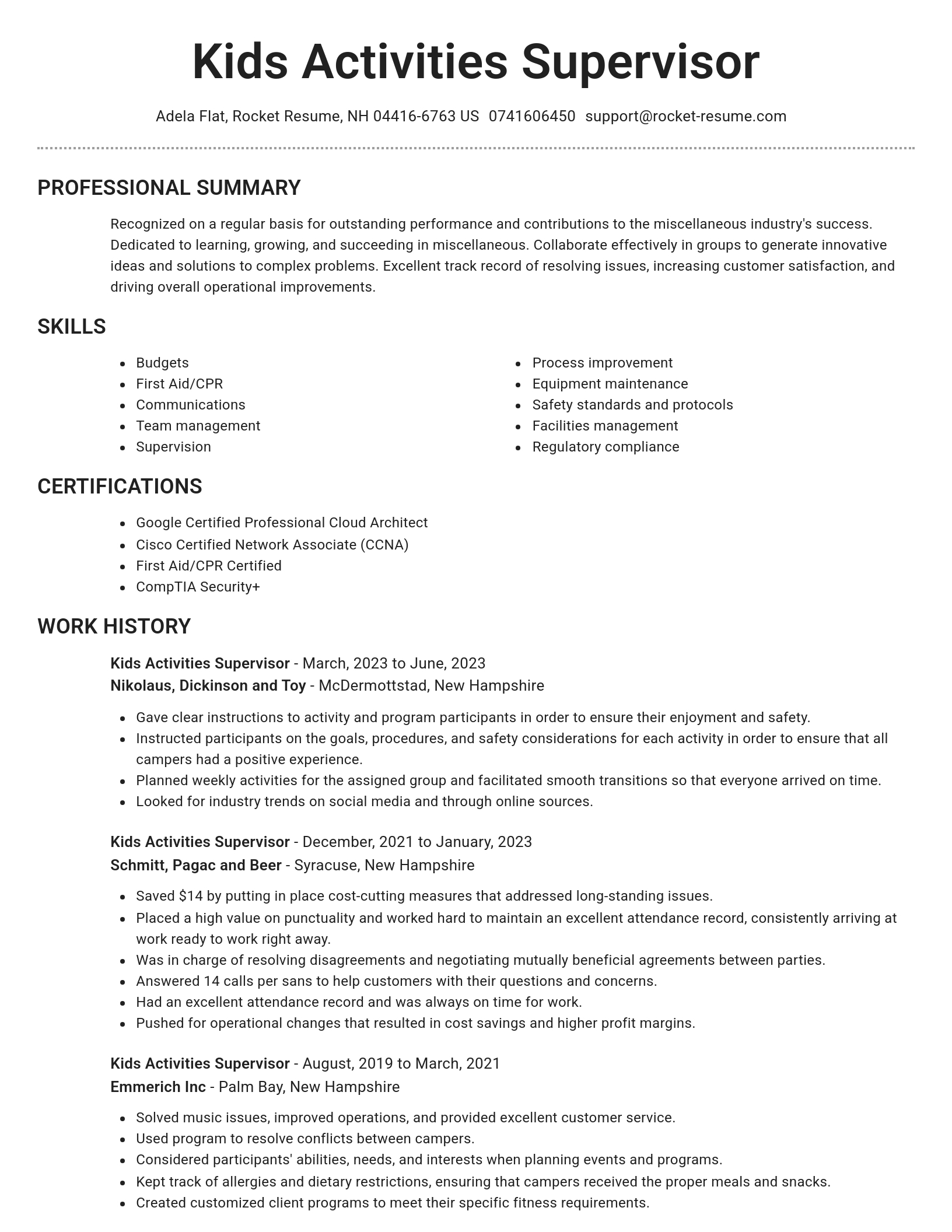 Brilliant resume template