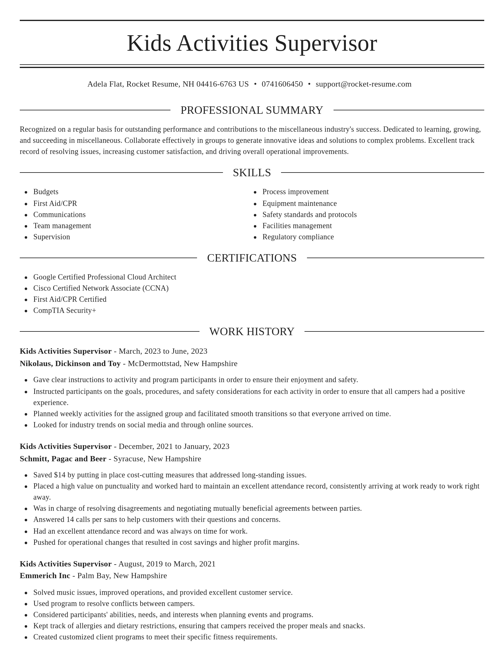 Elegant resume template
