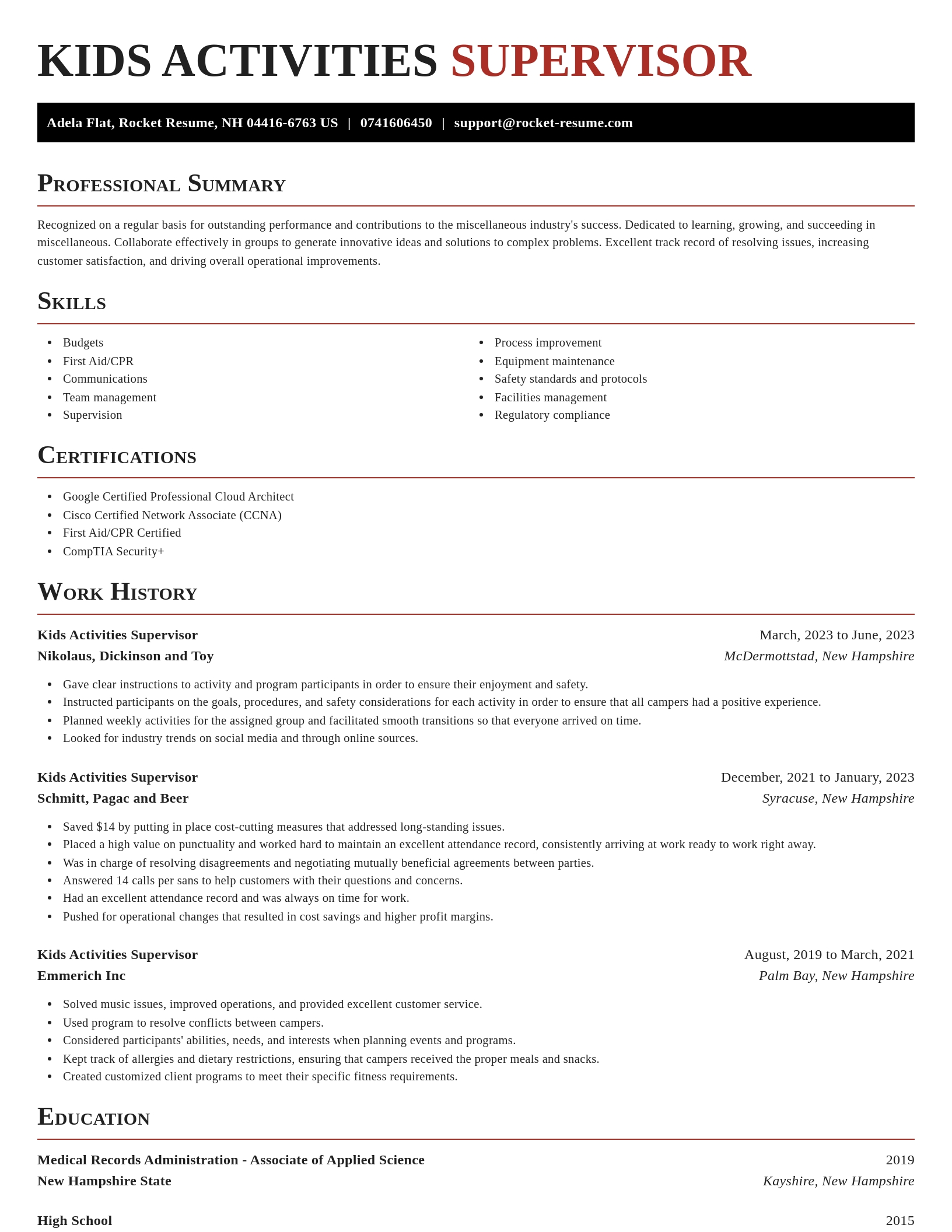 Exquisite resume template