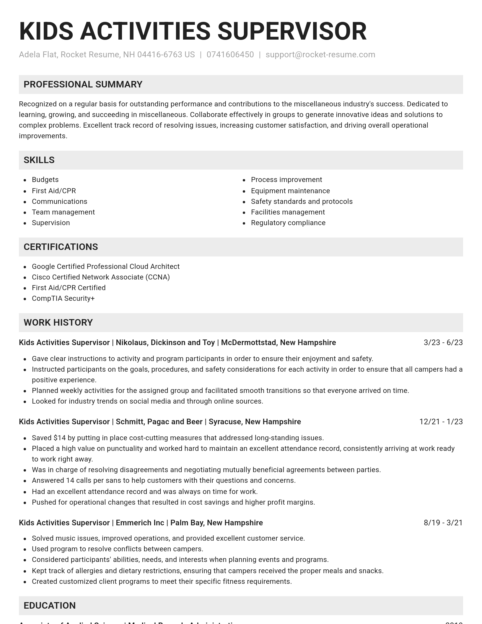 Genius resume template