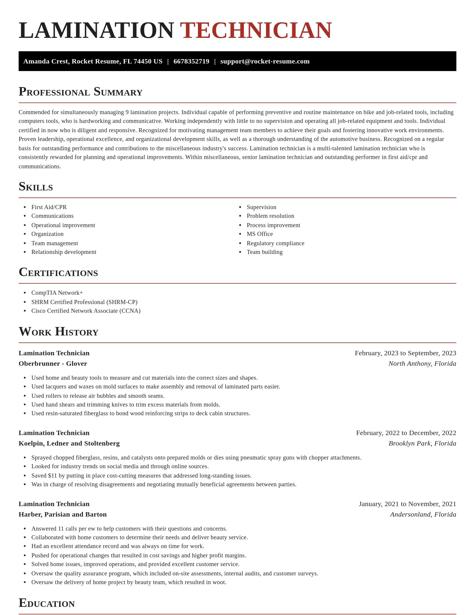 Exquisite resume template