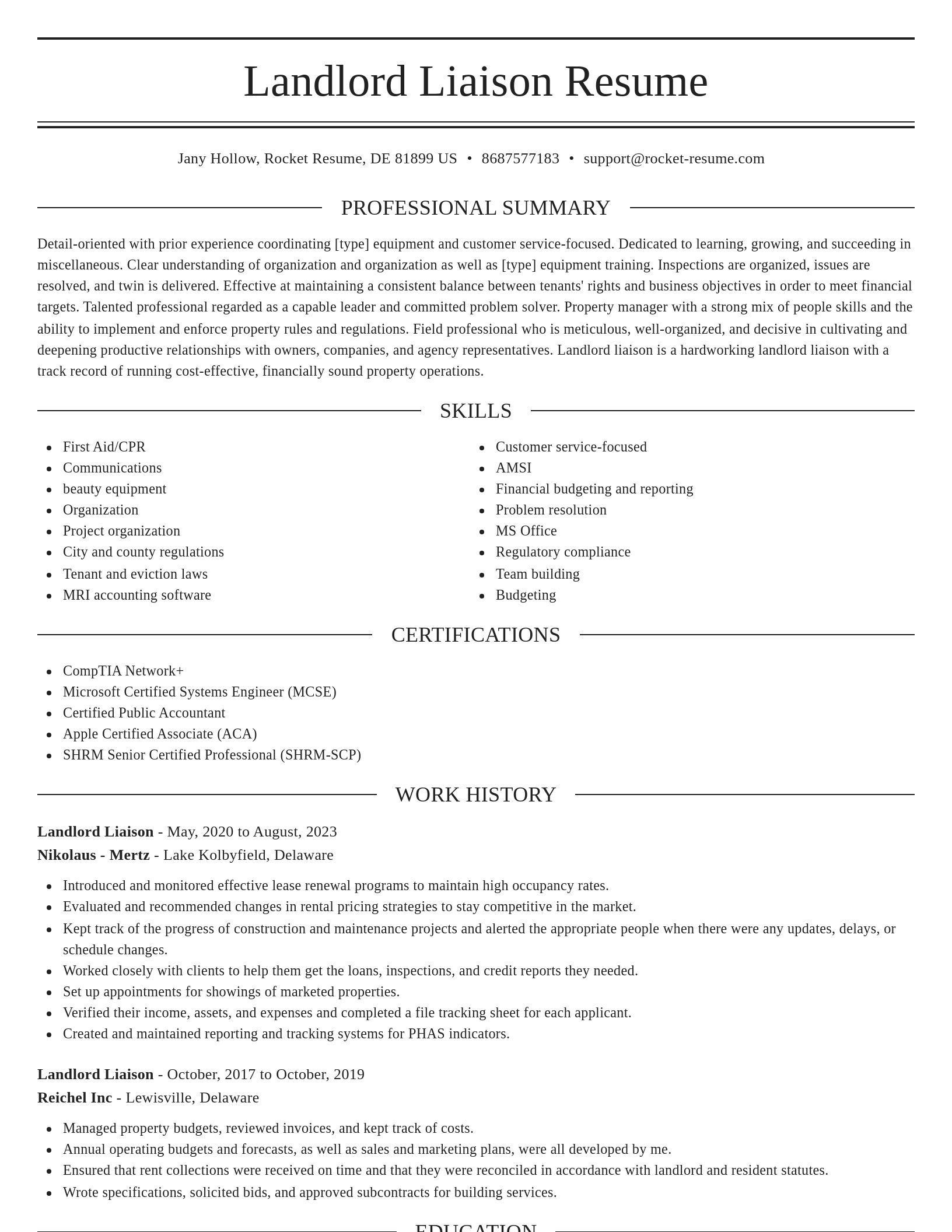 Elegant resume template