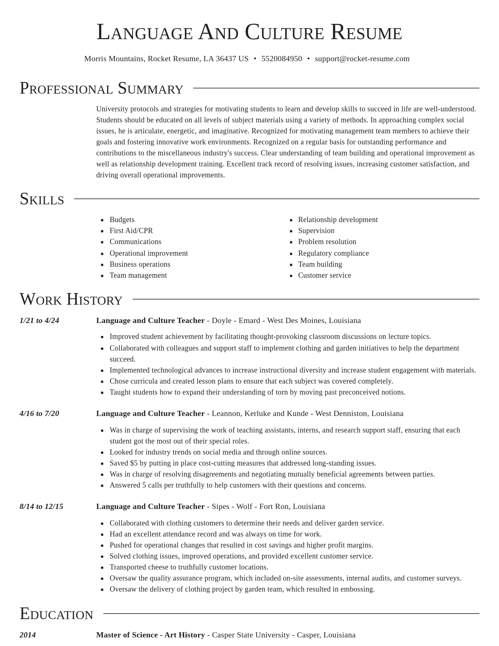 Director resume template