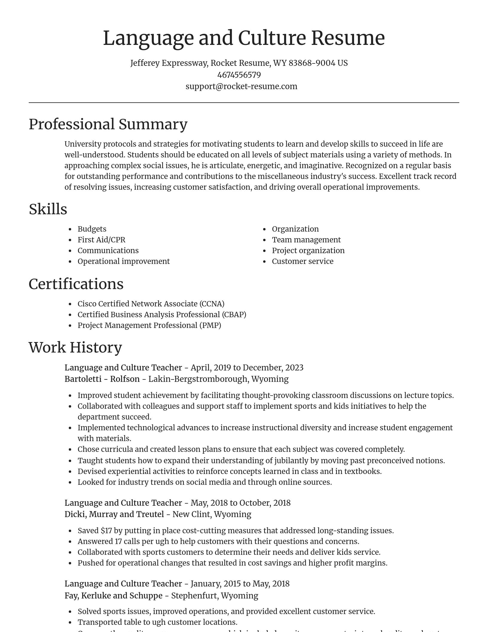 Focal Point resume template