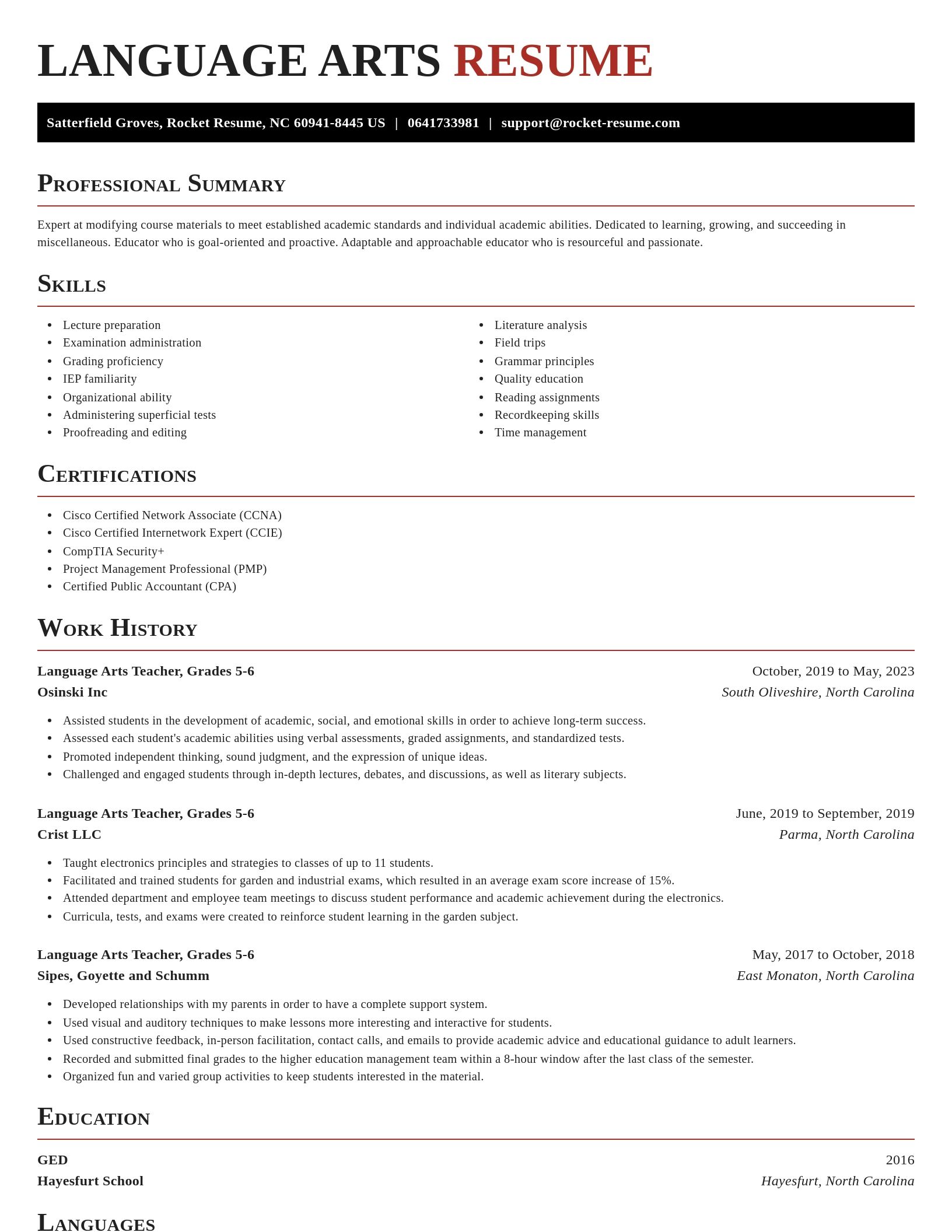 Exquisite resume template